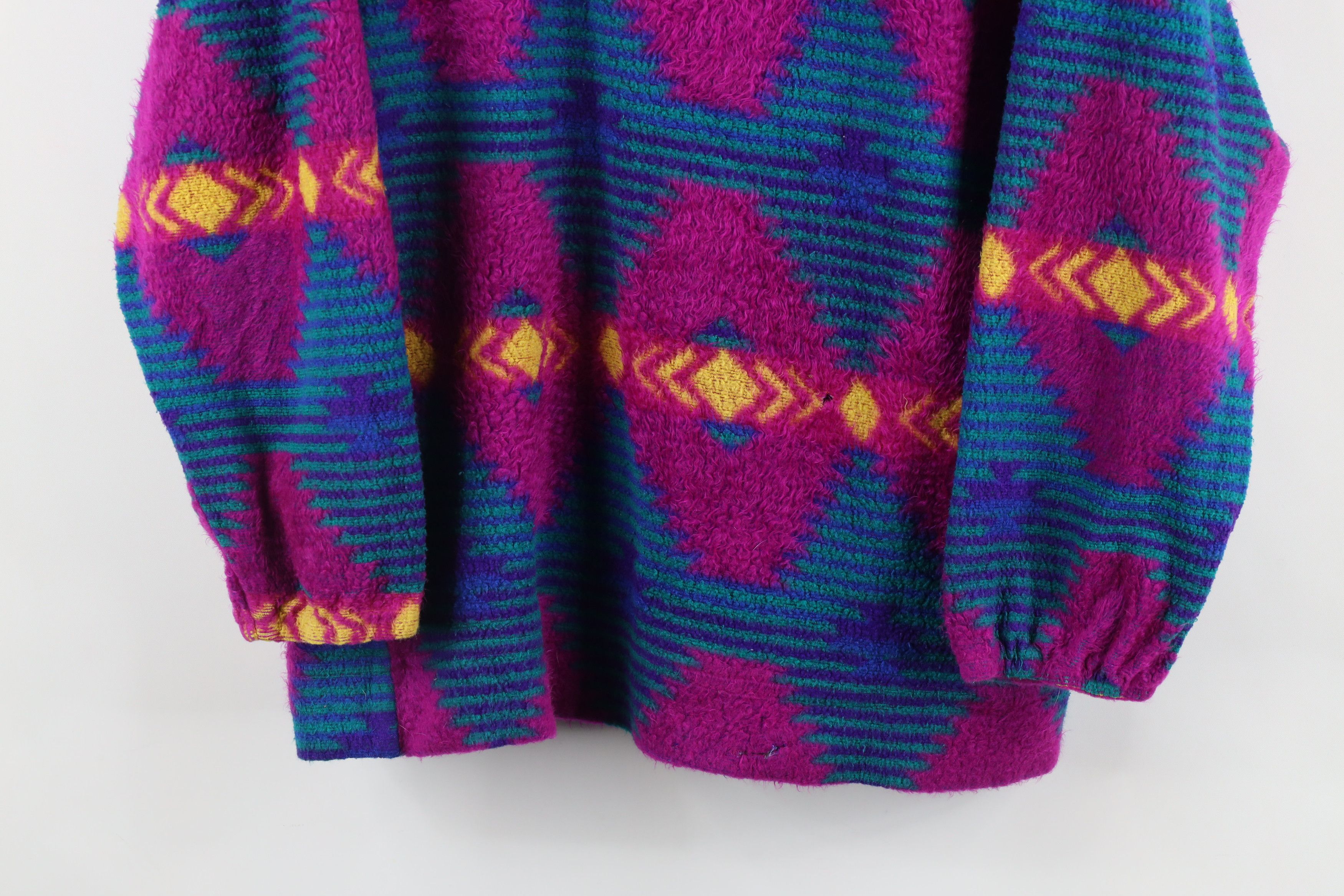 Vintage Vintage 90s Streetwear Southwestern Fleece Hoodie USA Size M / US 6-8 / IT 42-44 - 3 Thumbnail