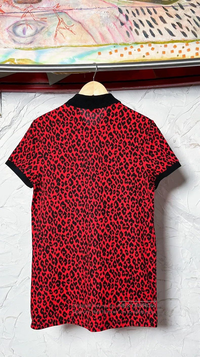 Saint Laurent Paris Saint Laurent Paris Red Leopard Print Collar Polo Shirt Size US M / EU 48-50 / 2 - 2 Thumbnail