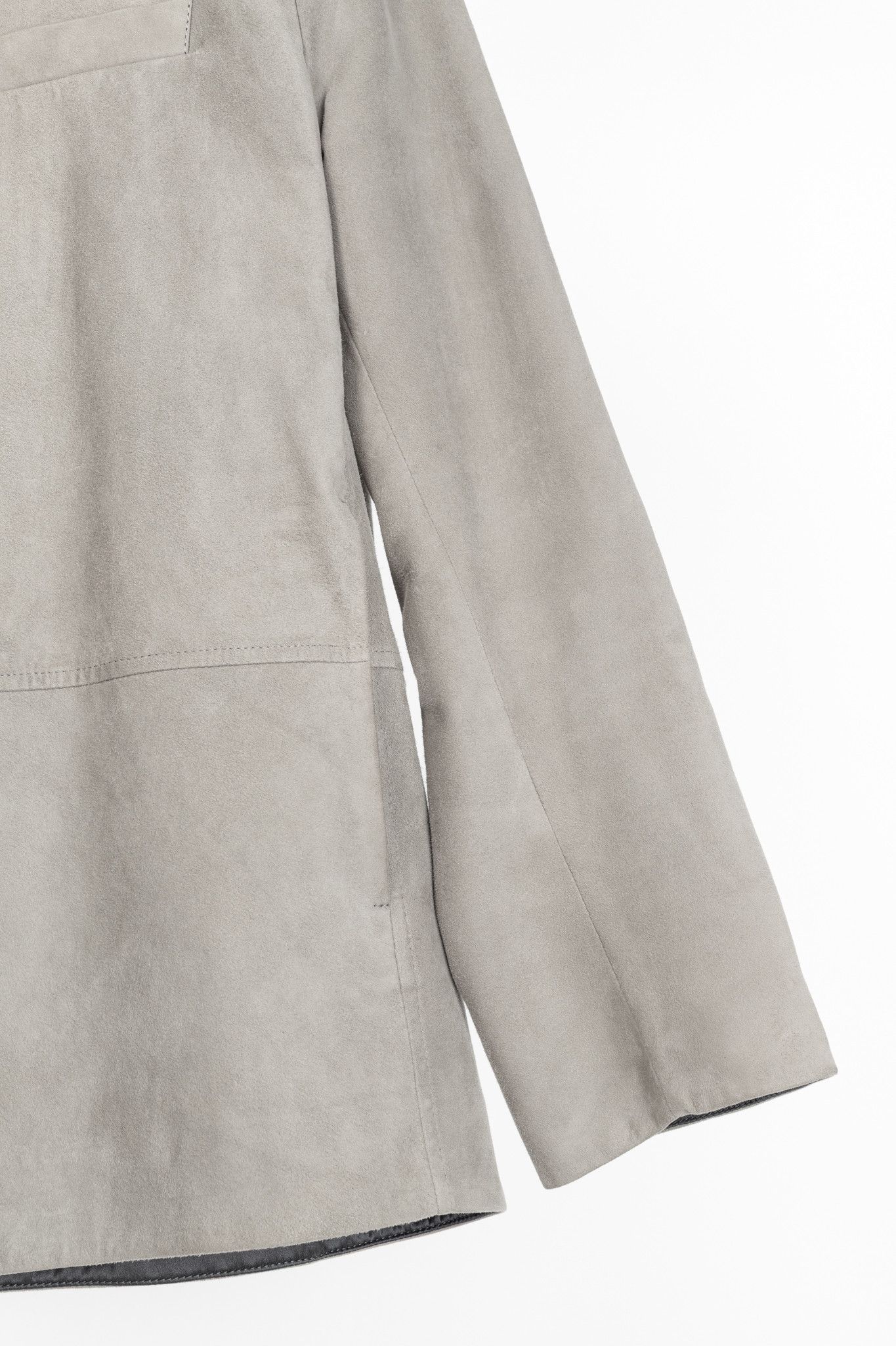 Brunello Cucinelli Brunello Cucinelli Taupe Suede Monili-Neck Jacket Size M / US 6-8 / IT 42-44 - 5 Thumbnail