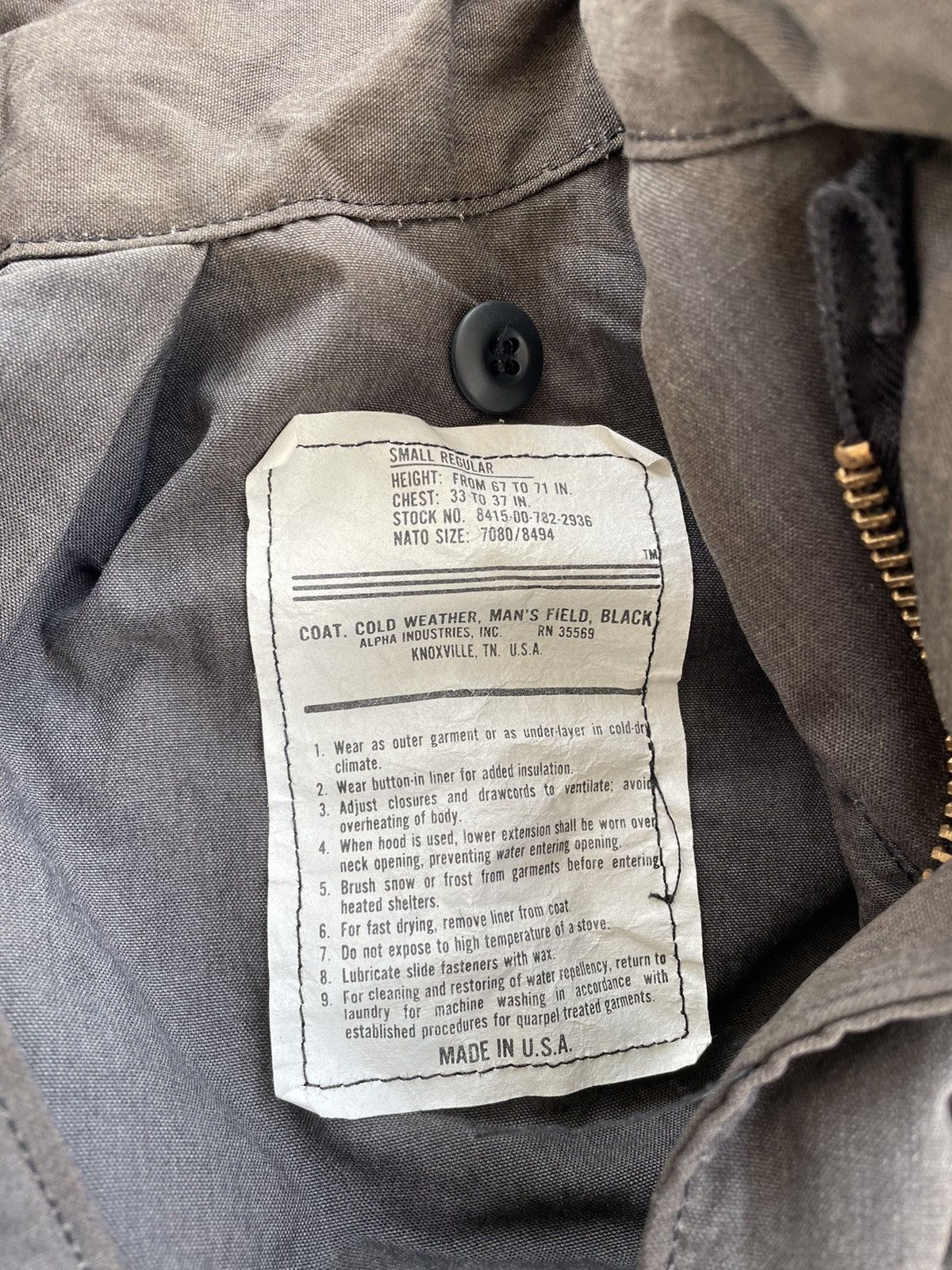 Alpha Industries VINTAGE 80s ALPHA INDUSTRIES M65 FIELD JACKET Size US L / EU 52-54 / 3 - 3 Thumbnail