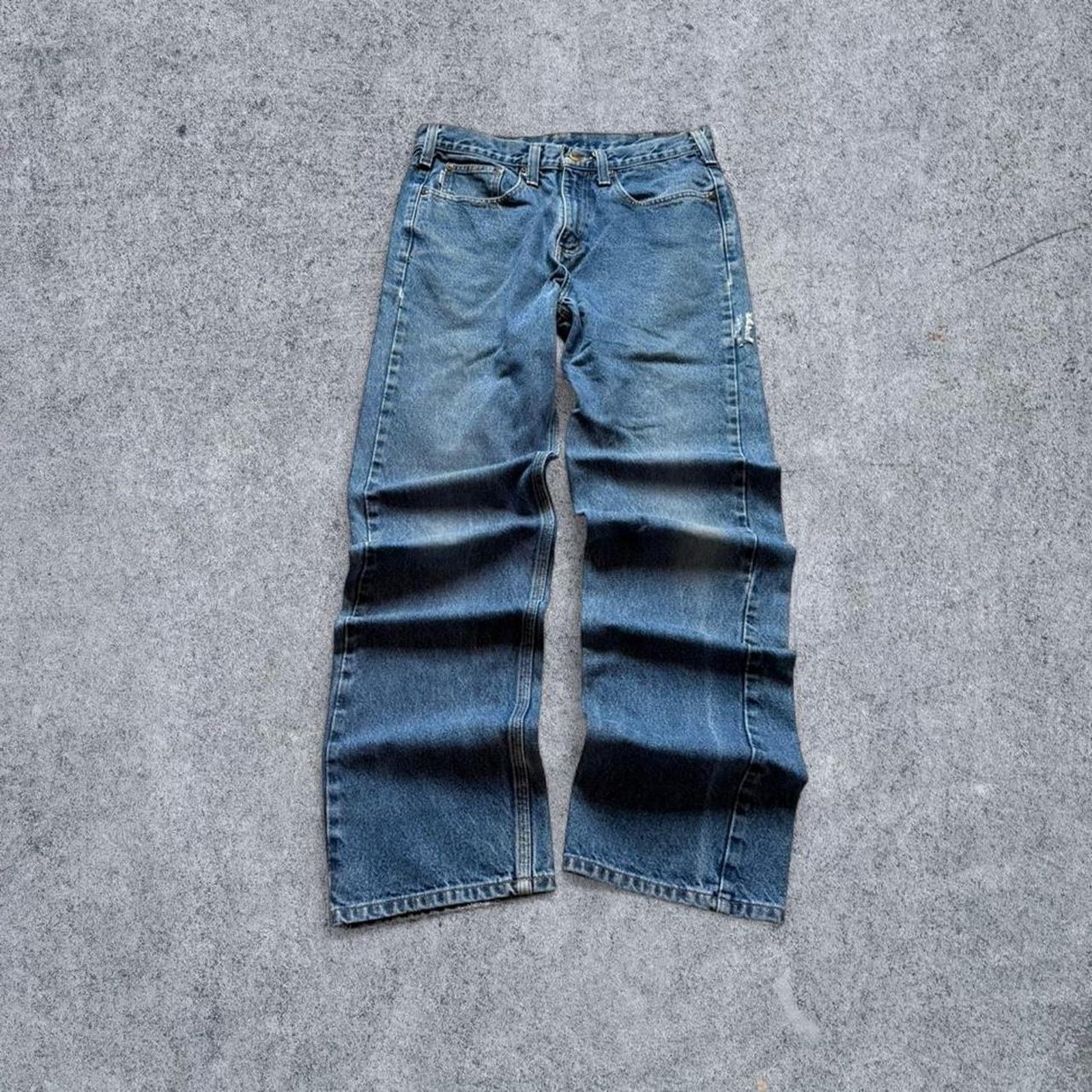 Carhartt Vintage Carhartt 90s B460 Relaxed Fit Jeans Blue Size US 32 / EU 48 - 2 Thumbnail