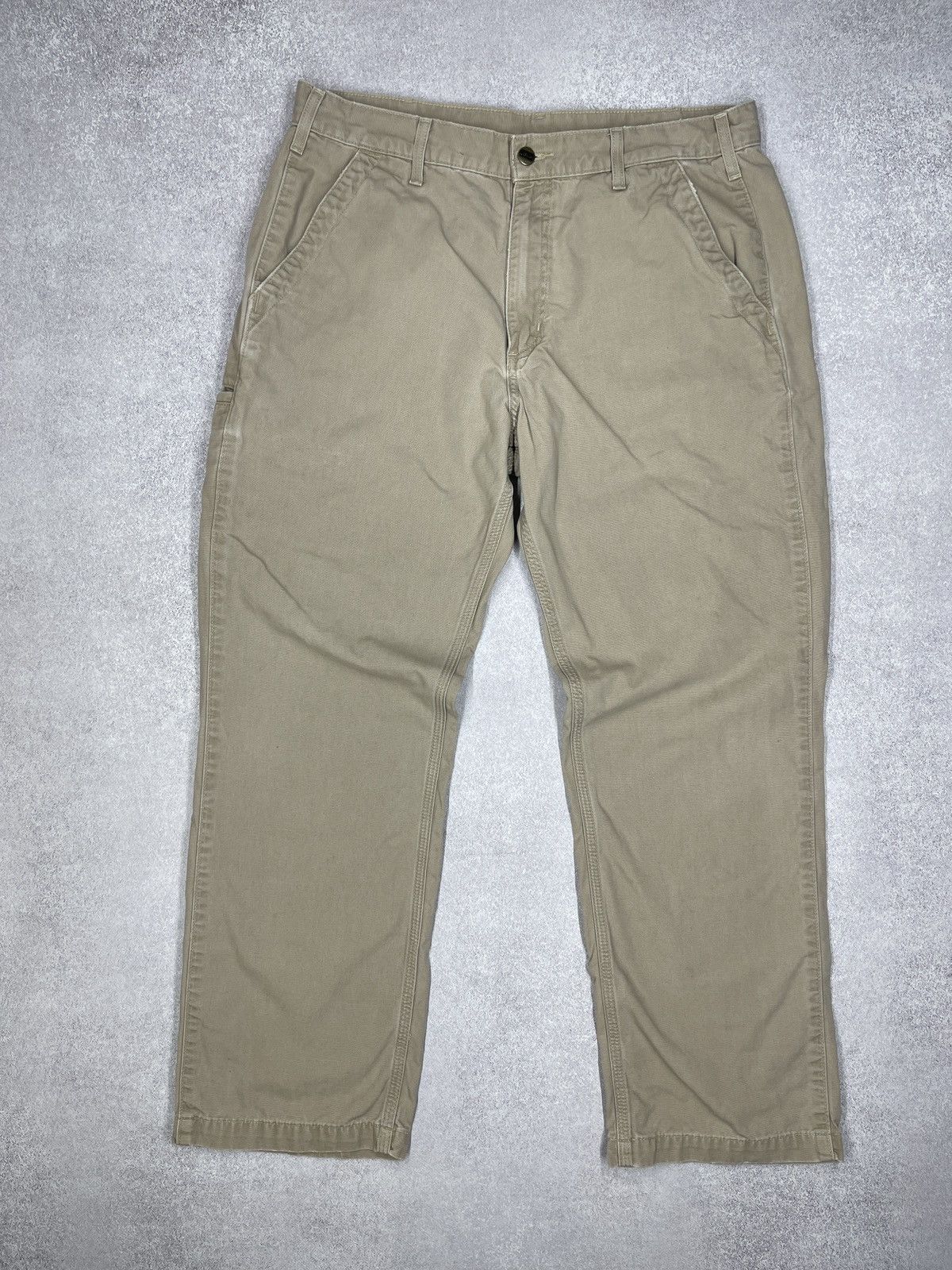 Carhartt Vintage Carhartt WIP Canvas Pants Relaxed Fit Beige Y2K Size US 36 / EU 52 - 8 Thumbnail