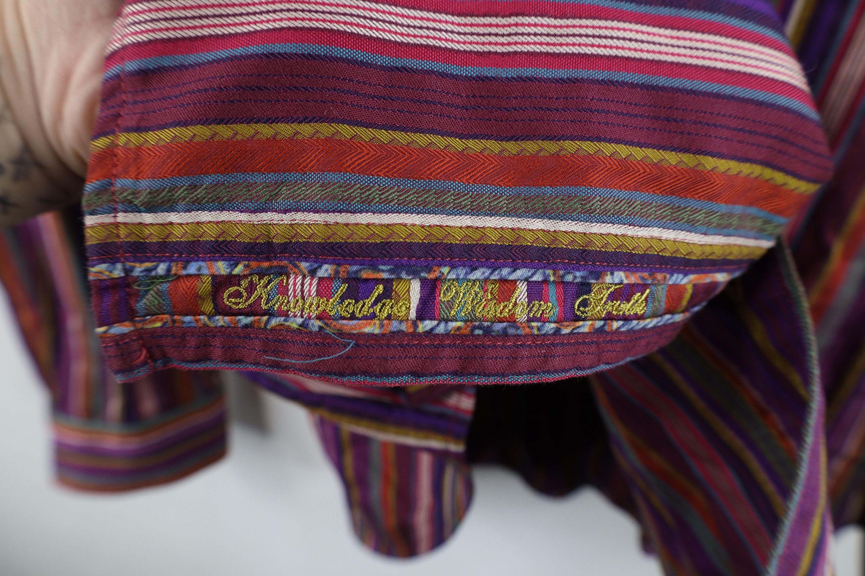 Robert Graham Robert Graham Cuff Rainbow Striped Collared Button Shirt Size US L / EU 52-54 / 3 - 7 Thumbnail