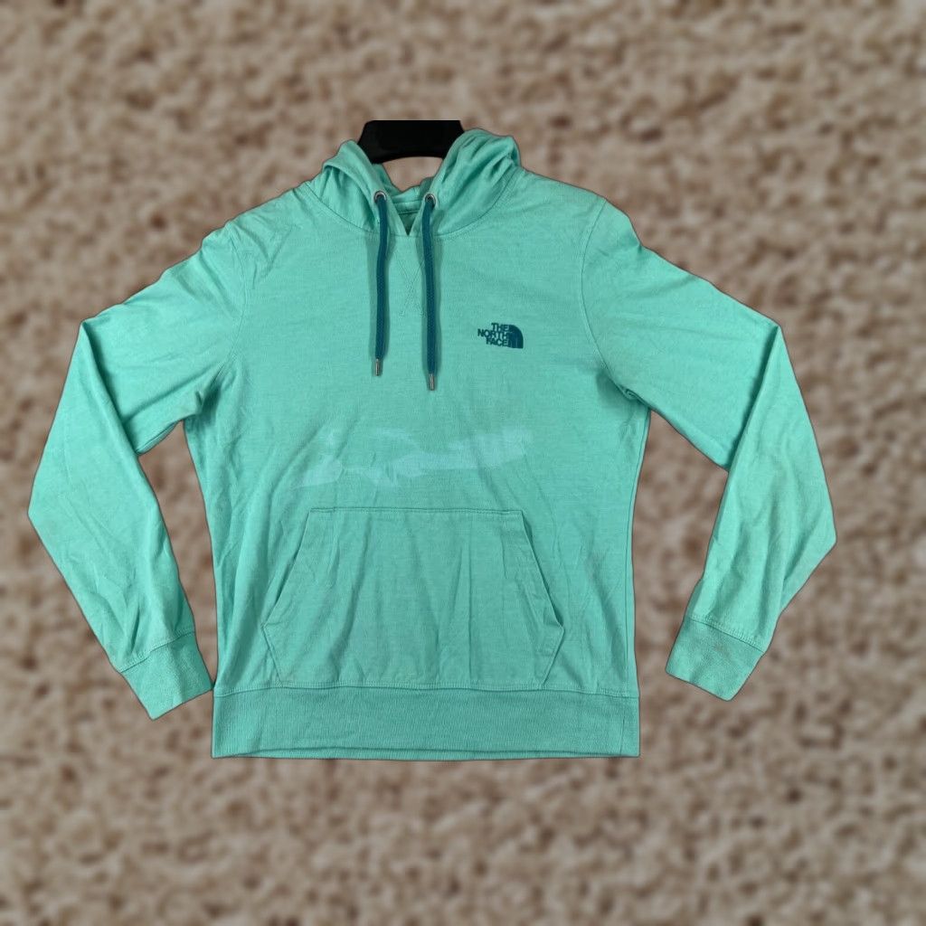 The North Face The North Face Hoodie Womens Large Teal Kangaroo Pocket Cotton Jersey Size L / US 10 / IT 46 - 1 Thumbnail