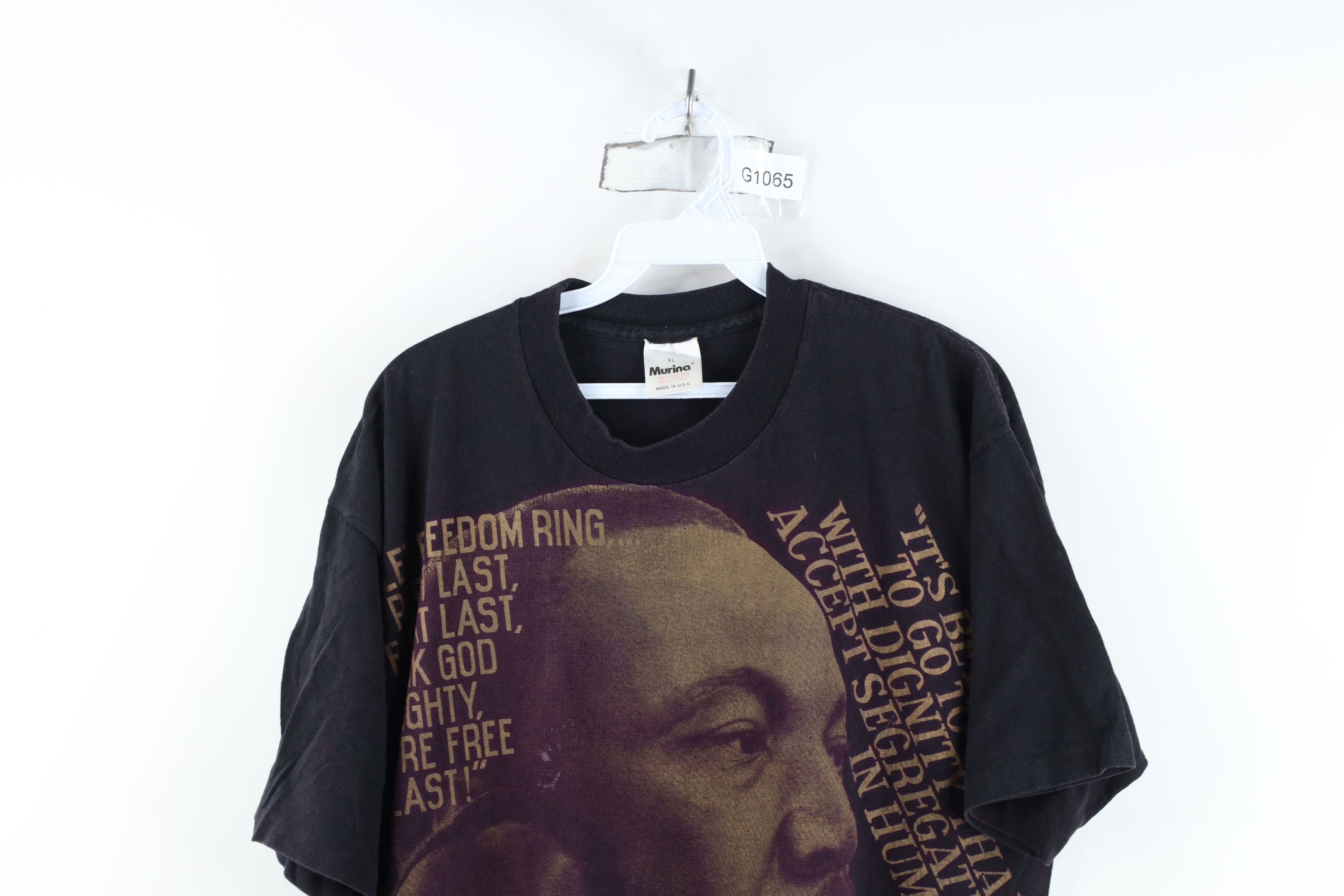 Vintage Vintage 90s Martin Luther King Jr All Over Print T-Shirt Size US XL / EU 56 / 4 - 2 Thumbnail