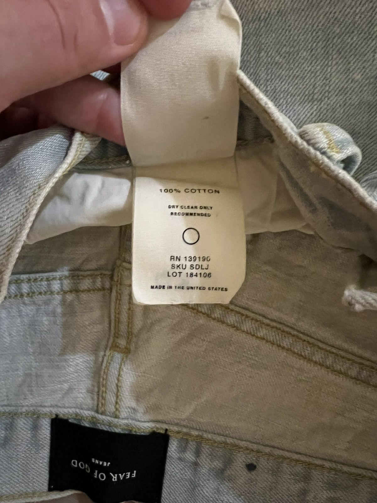 Fear of God Fear of God Blue Distressed Zipped Hem Slim Fit size 32 Size US 32 / EU 48 - 7 Thumbnail