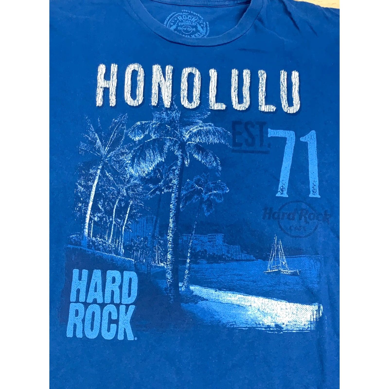 Hard Rock Cafe Hard Rock Cafe Shirt Mens XL Blue 11839 Graphic Print Short Sleeve Crew Neck T-Shirt Rock Music Casual Men Size US XL / EU 56 / 4 - 3 Thumbnail