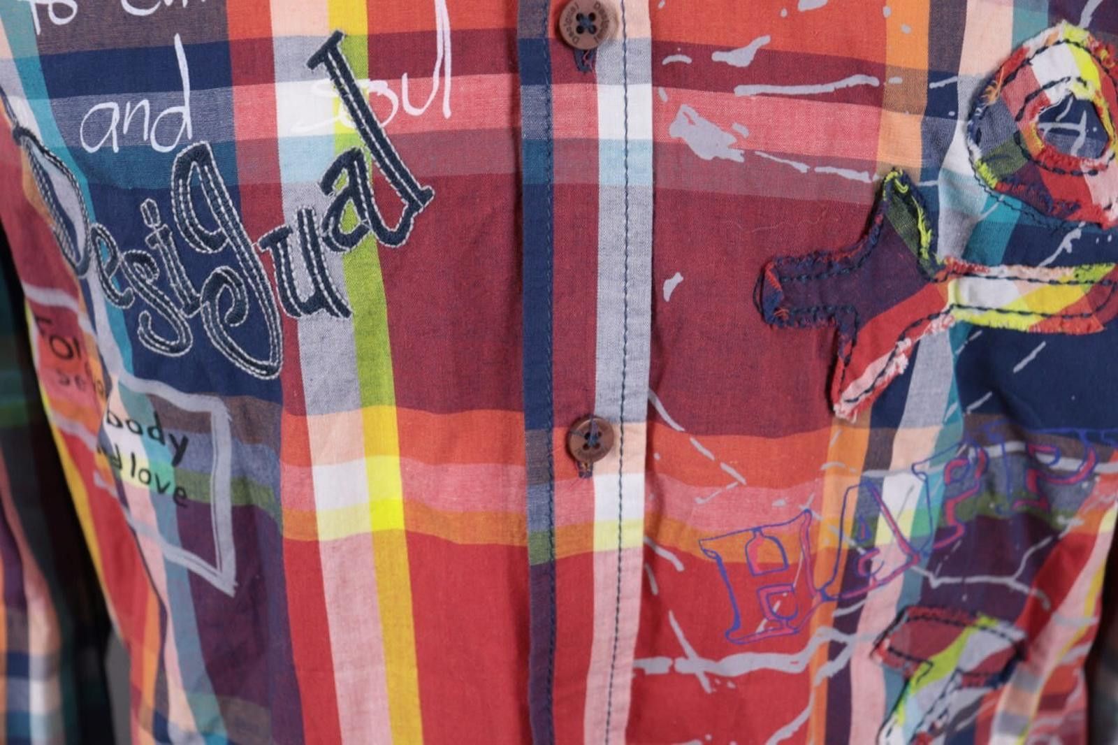 Desigual Desigual Multicolor Big Logo Check Shirt Sz XXL / 2XL Size US XXL / EU 58 / 5 - 3 Thumbnail