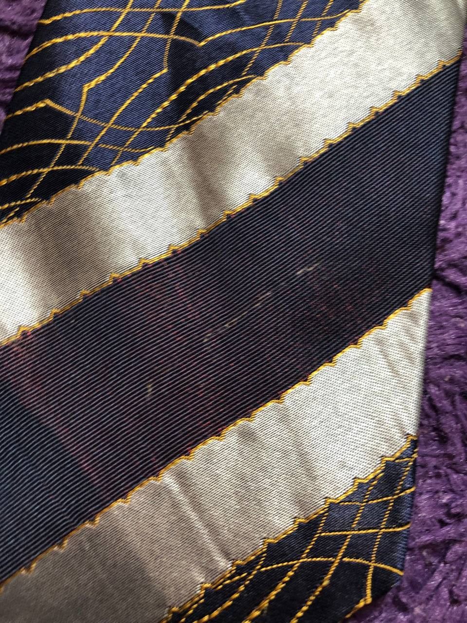 Valentino Valentino Geometric Printed Silk Tie Hand Made Size ONE SIZE - 5 Thumbnail