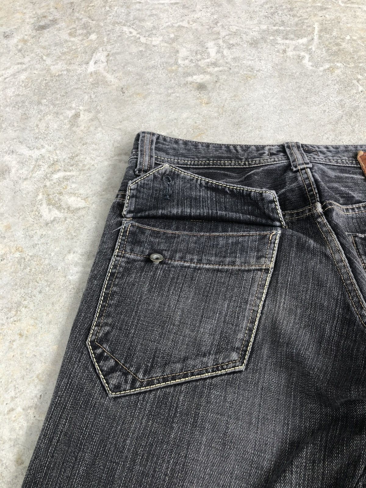 If Six Was Nine Japanese Johnbull Flared Jeans Distressed Denim Size US 32 / EU 48 - 17 Thumbnail