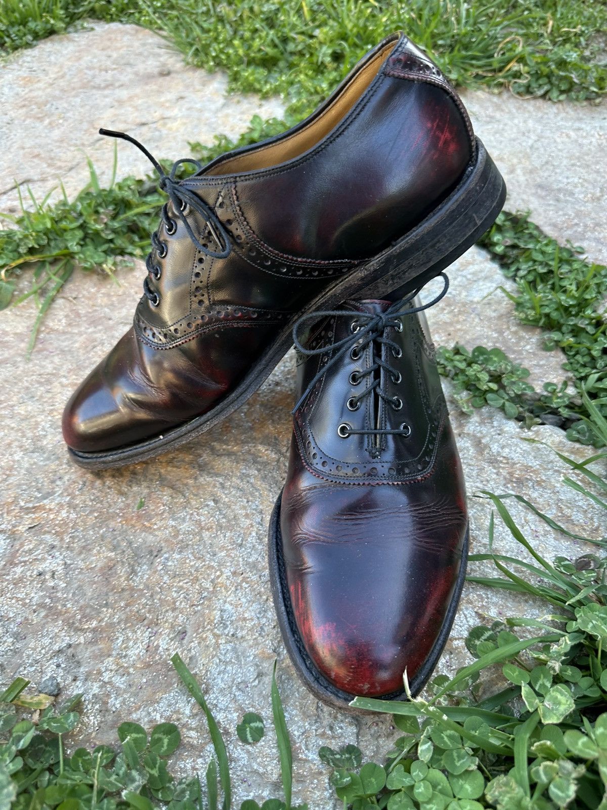 Johnston & Murphy Unique ox blood lace up leather shoes! 8.5 Size US 8.5 / EU 41-42 - 2 Thumbnail