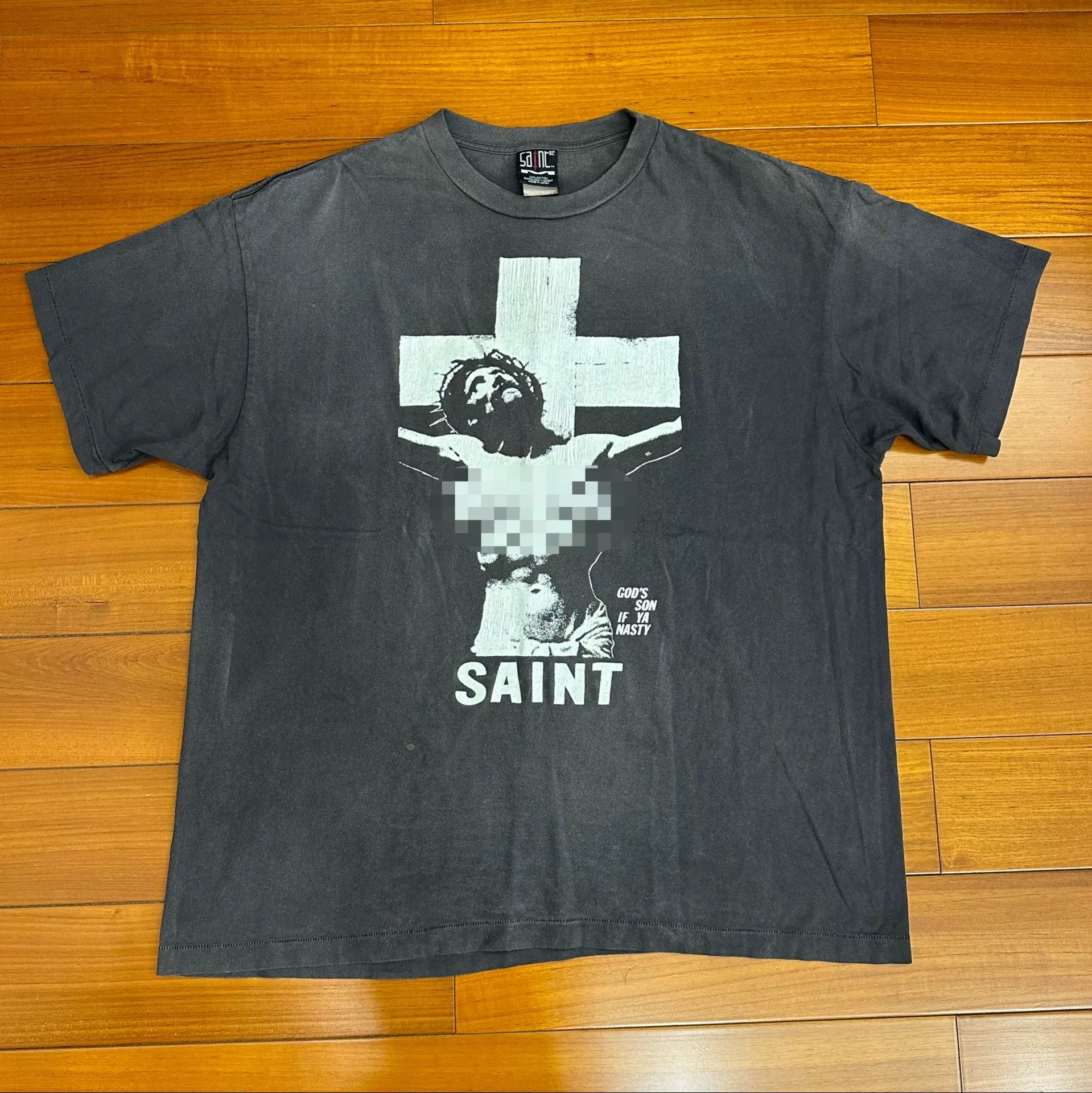Saint Michael Saint Michael Black Short Sleeve Shirt Size US XXL / EU 58 / 5 - 1 Thumbnail
