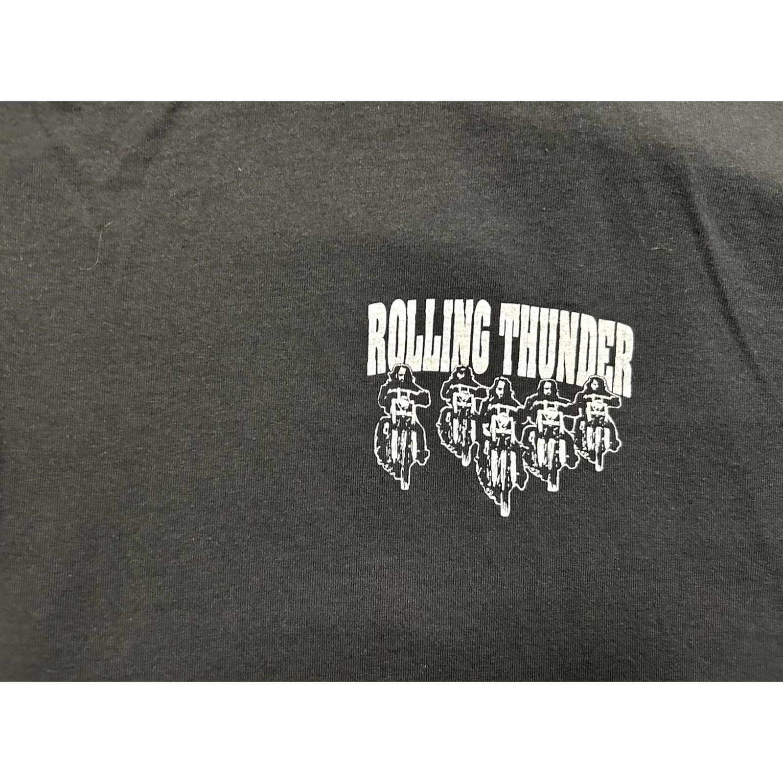 Fruit Of The Loom VINTAGE Rolling Thunder POW MIA 1995 Motorcycle Men’s T Shirt 2XL Black Logo 90s Mens T-Shirt Size US XXL / EU 58 / 5 - 4 Thumbnail