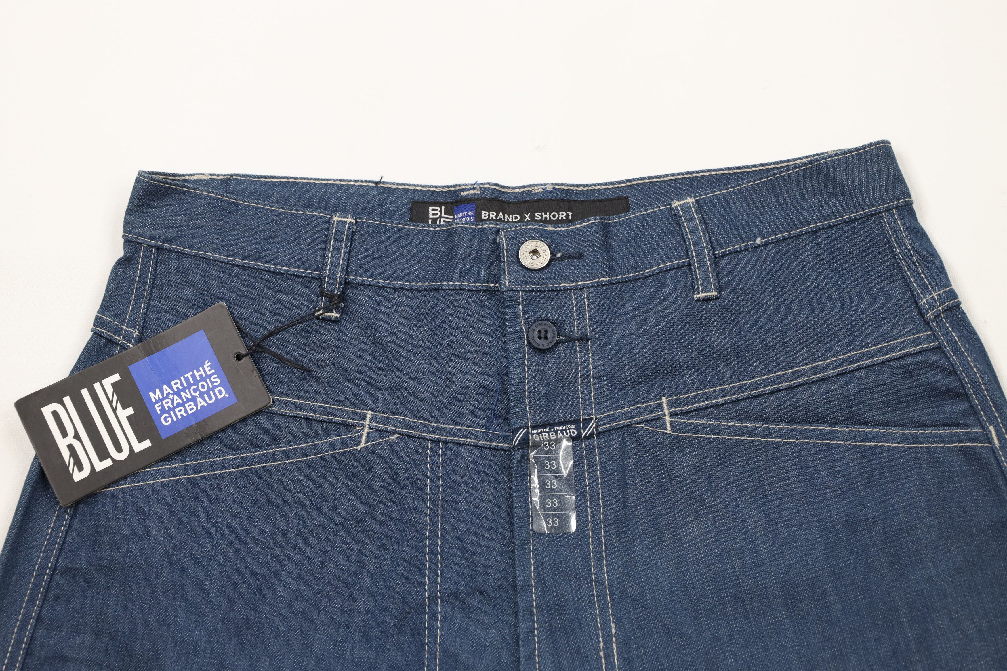 Marithe + Francois Girbaud × Vintage Deadstock Vintage 90s Marithe Francois Girbaud Jean Shorts Size US 33 - 2 Thumbnail