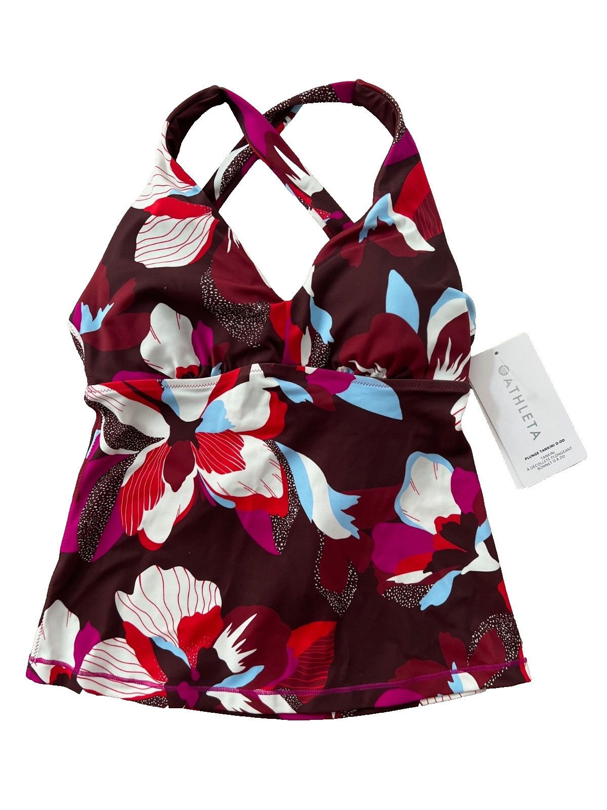Athleta Athleta Plunge Tankini Swim Top Camo Flora Gables ( XS ) Size XS / US 0-2 / IT 36-38 - 3 Thumbnail