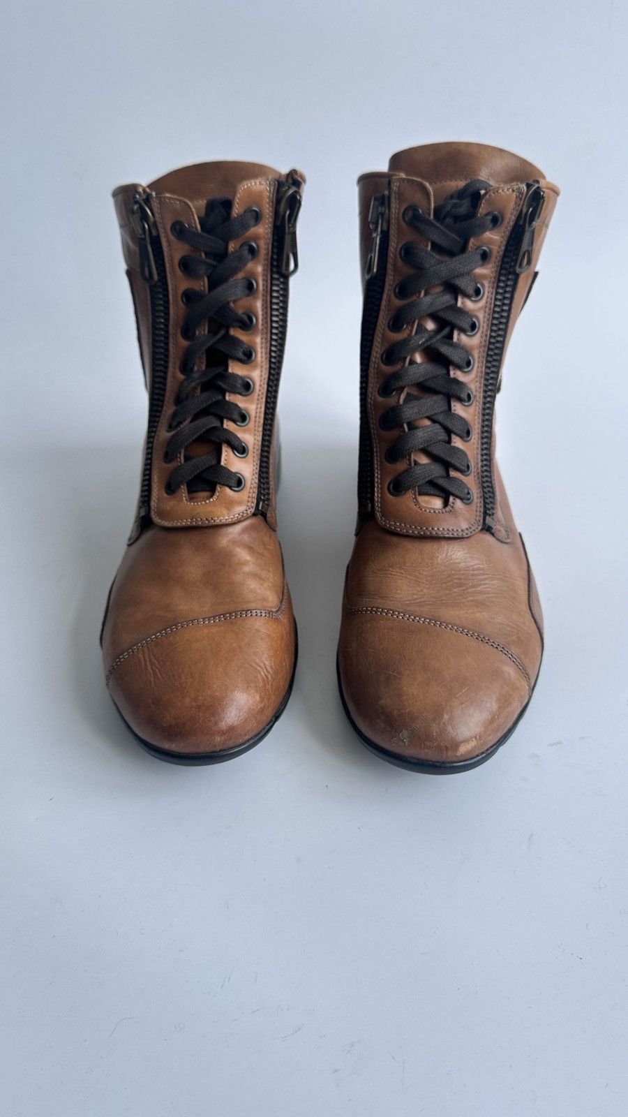 Aeronautica Militare Aeronautica Militare Leather Pilot Boots Meras Zip Italy 42 Size US 9 / EU 42 - 4 Thumbnail