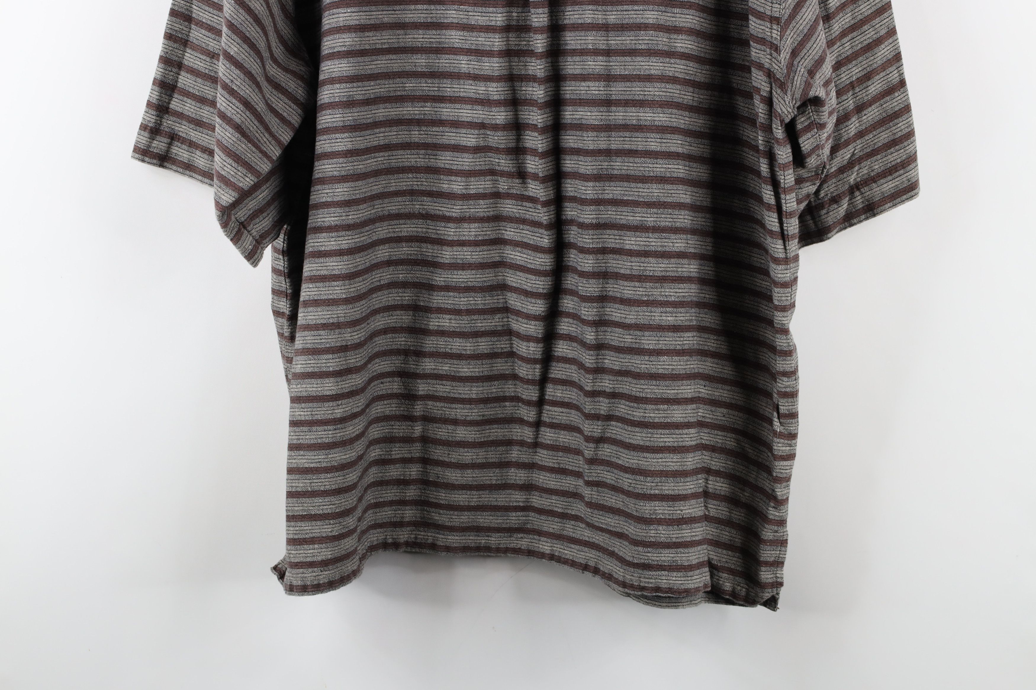 Vintage Vintage 90s Streetwear Striped Baggy Fit Half Zip Polo Shirt Size US L / EU 52-54 / 3 - 8 Thumbnail