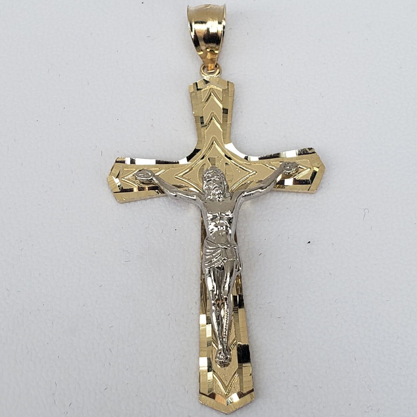 Other Big Two tone 14k Gold Jesus Crucifix Cross Pendant Size ONE SIZE - 20 Thumbnail