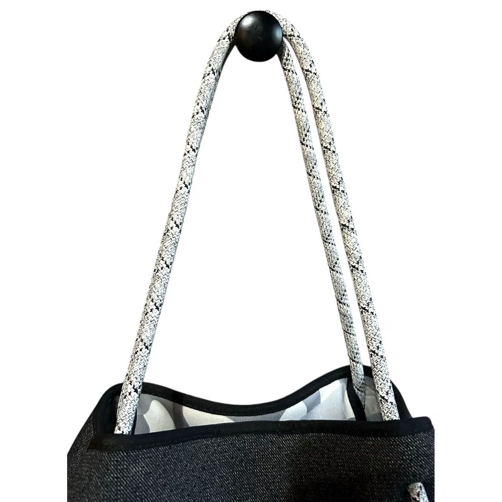 Vintage Haute Shore Large Neoprene Gray Star Tote Shoulder Hand Bag Women’s Purse Mens? Size ONE SIZE - 5 Thumbnail