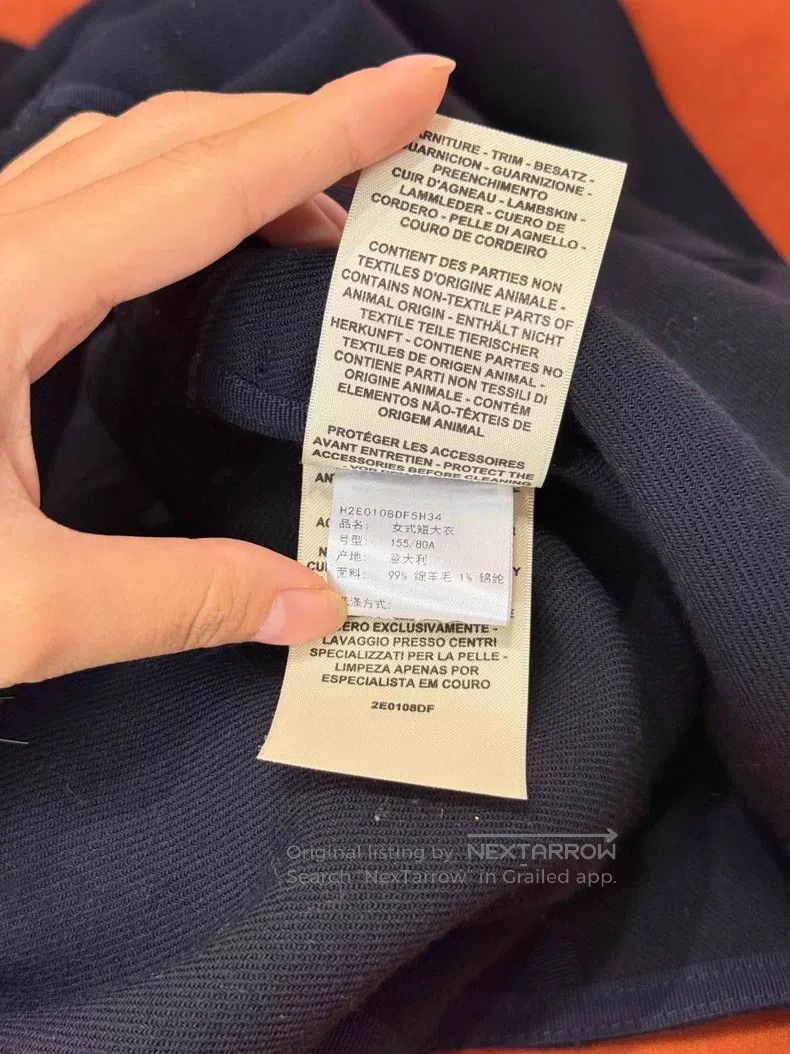 Hermes Hermes Dark Blue Wool Coat Size XXS / US 00 / IT 34 - 5 Thumbnail