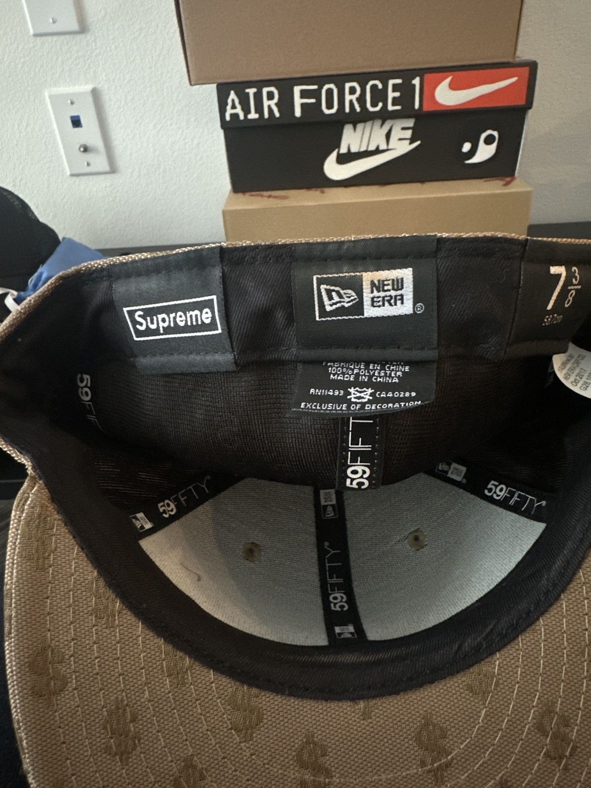 Supreme Supreme Monogram Box Logo New Era Hat Size ONE SIZE - 7 Thumbnail