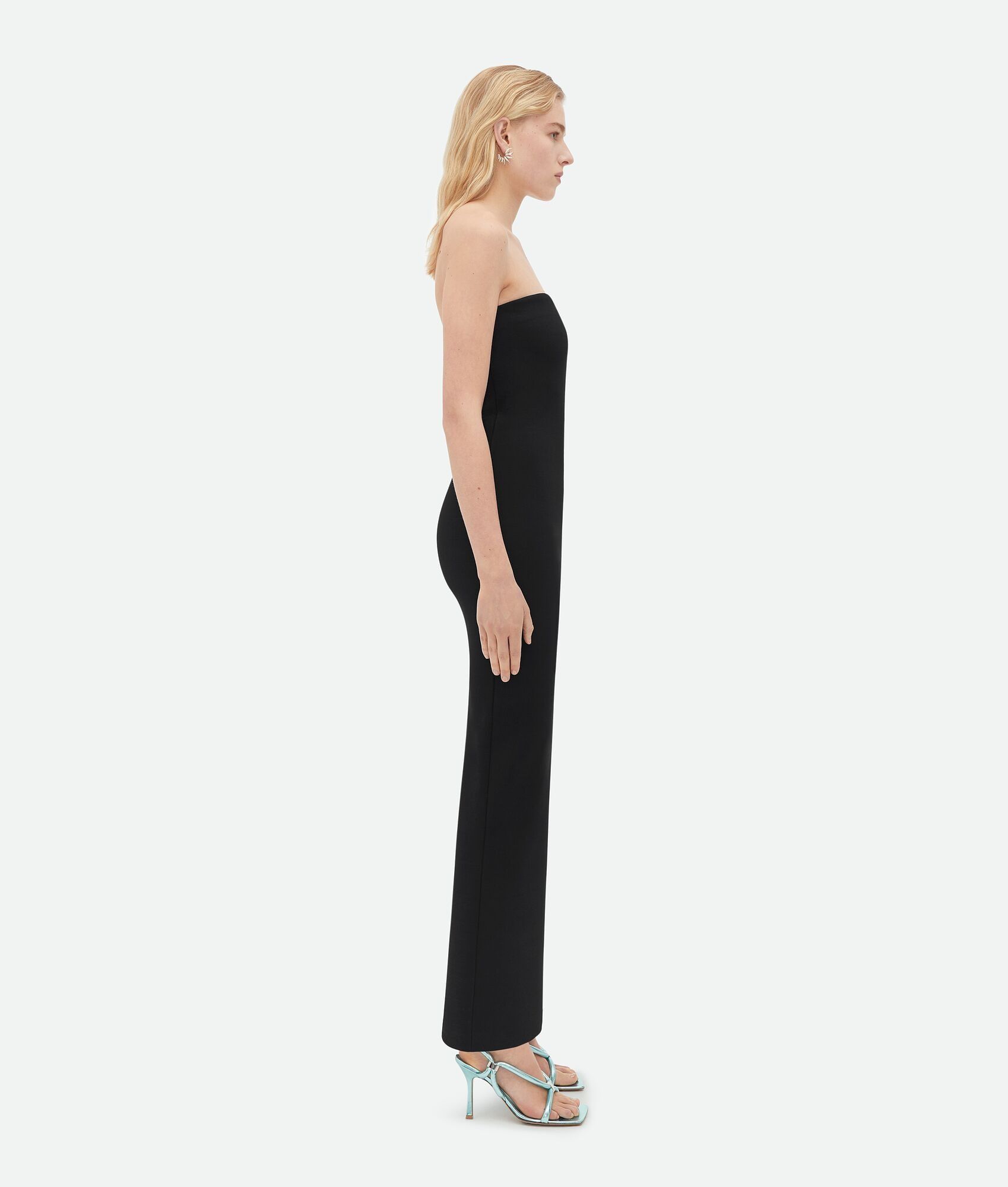Bottega Veneta o1n1vont0525 Compact Viscose Dress in Black Size L / US 10 / IT 46 - 2 Thumbnail
