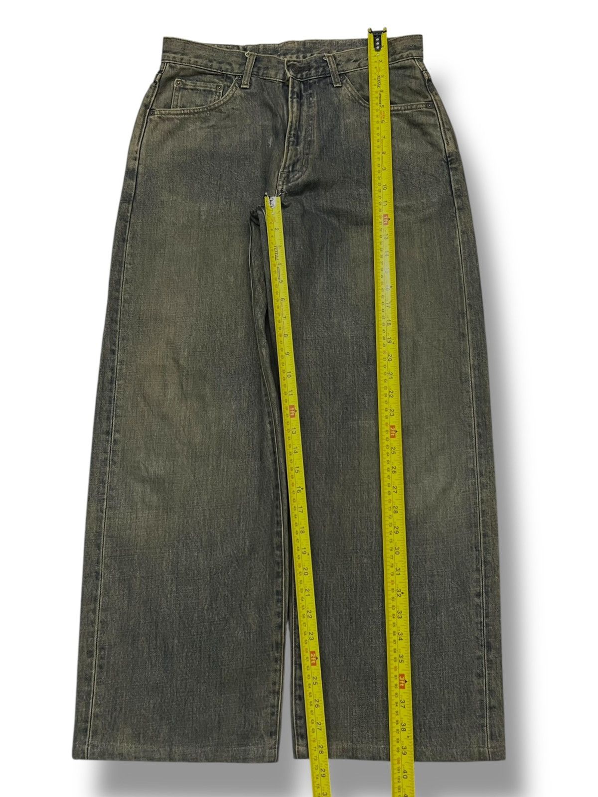 Japanese Brand Baggy Vintage Gold Rush - Faded Mud Wash Jeans Size US 32 / EU 48 - 14 Thumbnail