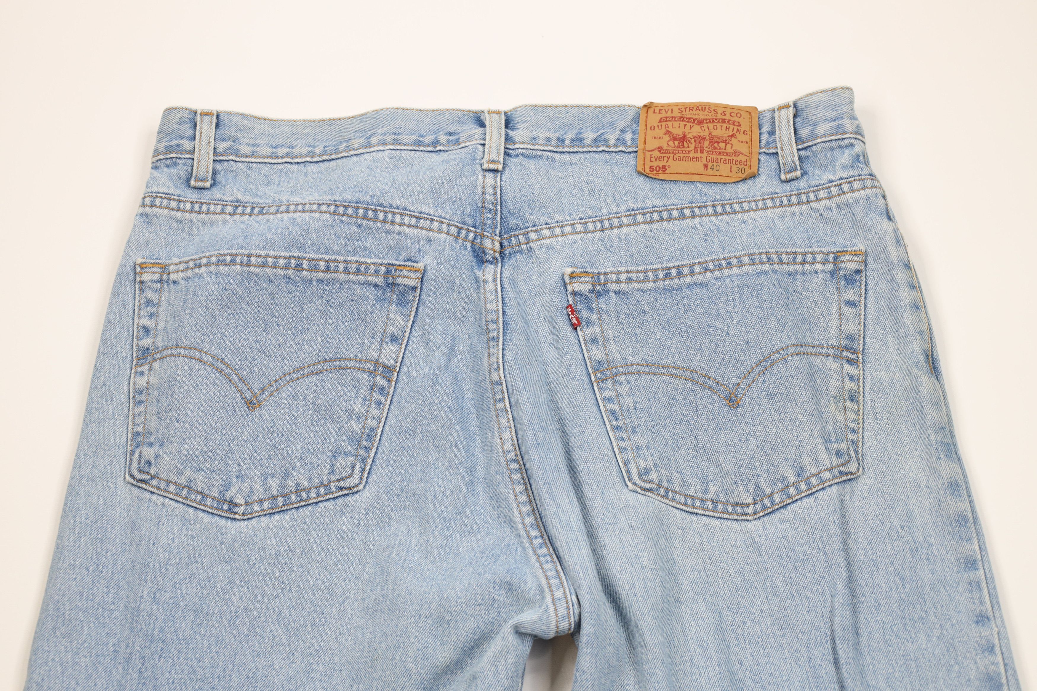 Levi's Vintage 90s Levis 505 Regular Straight Leg Denim Jeans Size US 40 / EU 56 - 12 Thumbnail
