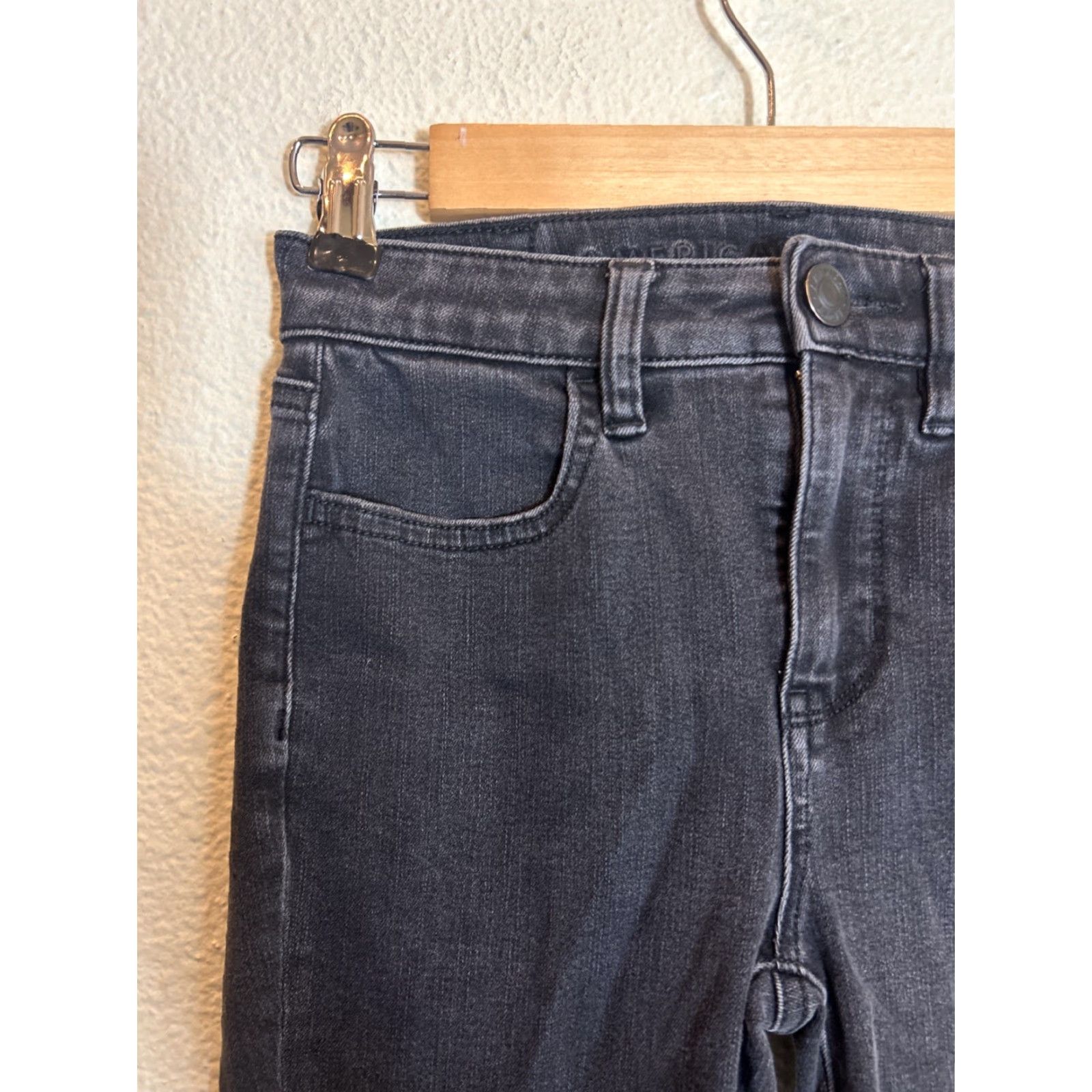 American Eagle Outfitters VINTAGE American Eagle The Dream Jeans Skinny Women 00 Black 24X26 22 in Waist Size 24" / US 00 / IT 34 - 4 Thumbnail