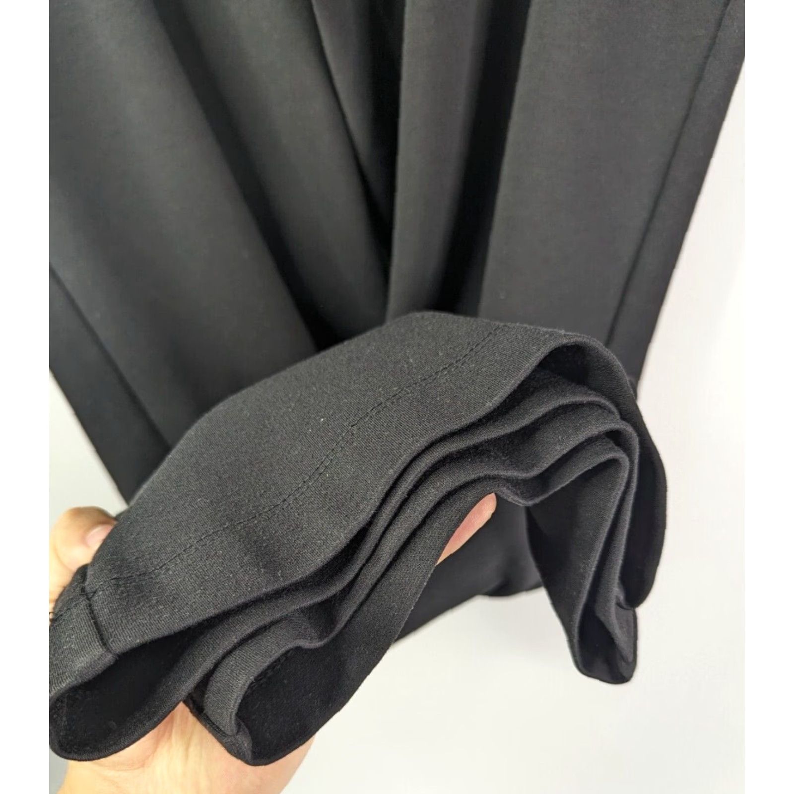 Vintage Susan Graver Pants Women's XL Lounge Pull On Black Solid Stretch Casual Straight Vintage? No. Size 40" / US 18 - 3 Thumbnail