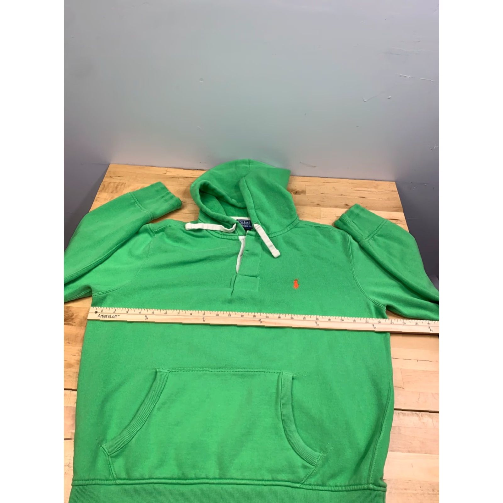 Polo Ralph Lauren VINTAGE Polo Ralph Lauren Hoodie Men L Green Pullover Hooded 90s Classic Preppy Knit Fleece Polo Ralph Lauren Pullover Shirt Size US L / EU 52-54 / 3 - 7 Thumbnail