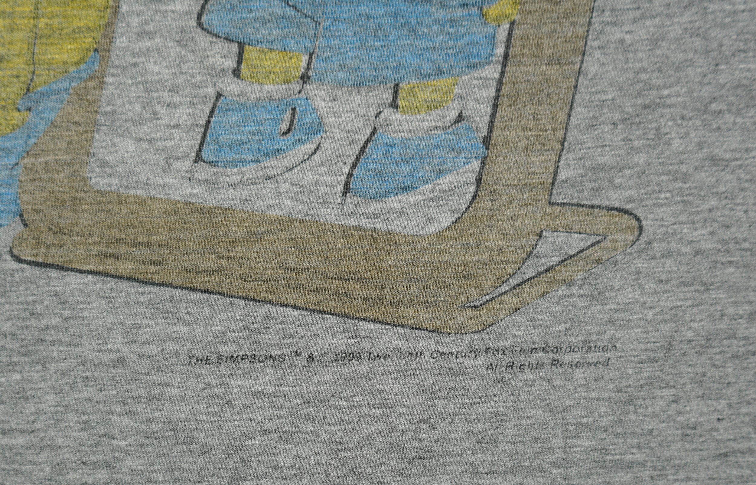 Cartoon Network × The Simpsons × Vintage 1999 Homer Simpson and Mirror T-Shirt Size US XL / EU 56 / 4 - 3 Thumbnail