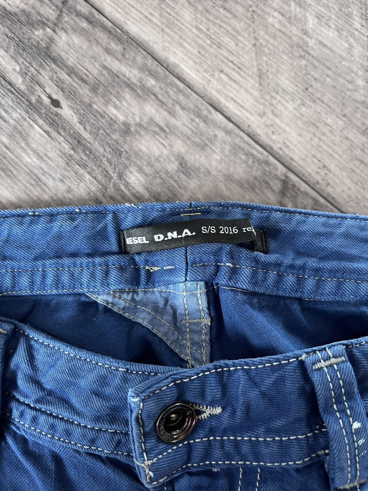 Diesel Rare Diesel D.N.A. S/S 2016 THAVAR Slim Skinny Painted Jeans Size US 33 - 11 Thumbnail