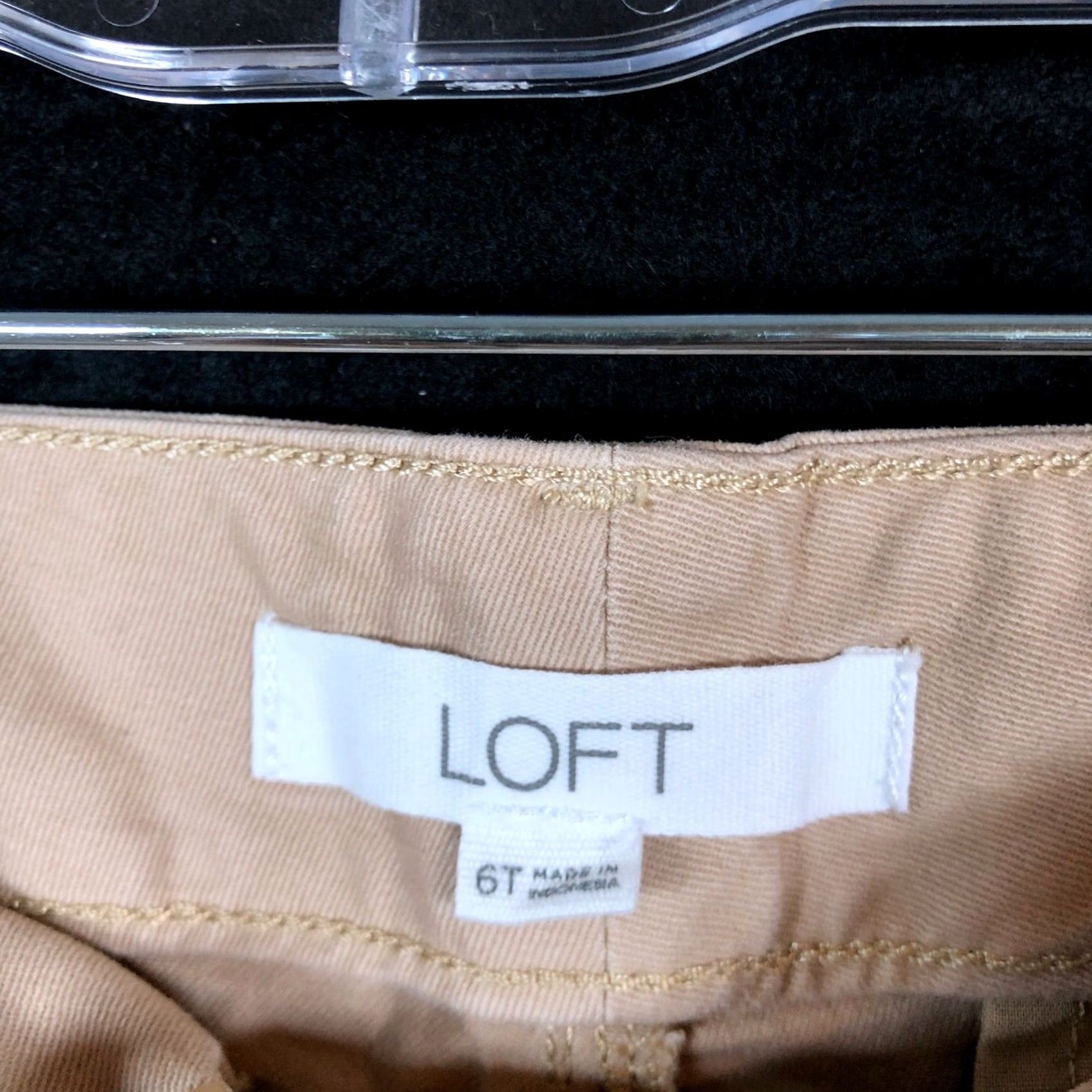 Loft LOFT Pants Tan Mid Rise The Slim Straight Ankle Leg Stretch 6 Tall Womens Casual Workwear Shirt? Size 24" / US 00 / IT 34 - 4 Thumbnail