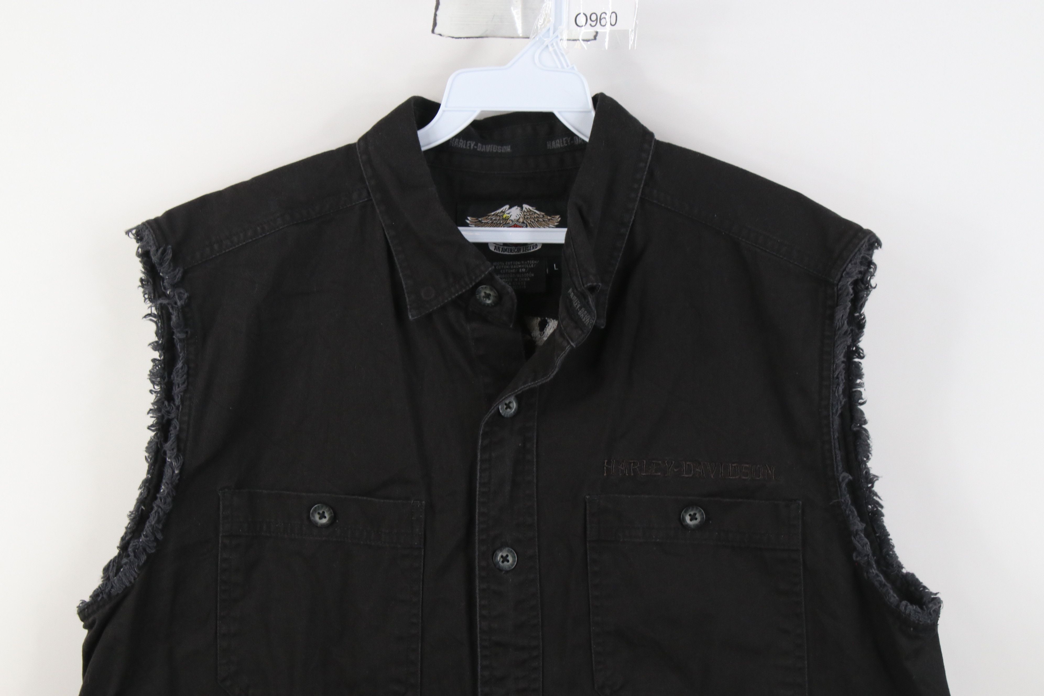 Harley Davidson Vintage Harley Davidson Skull Collard Button Shirt Black Size US L / EU 52-54 / 3 - 2 Thumbnail