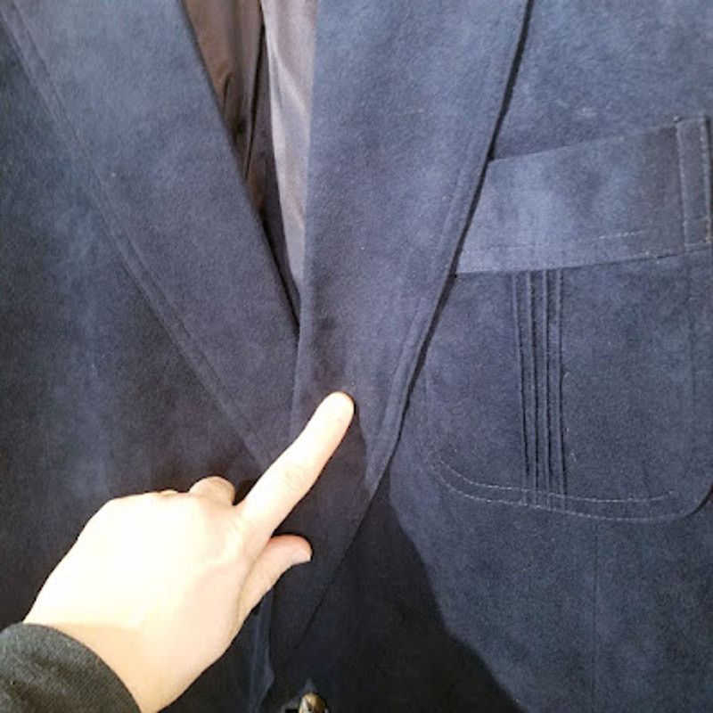 Vintage Vintage men's bespoke navy blue suede blazer sz L Size 42R - 8 Thumbnail
