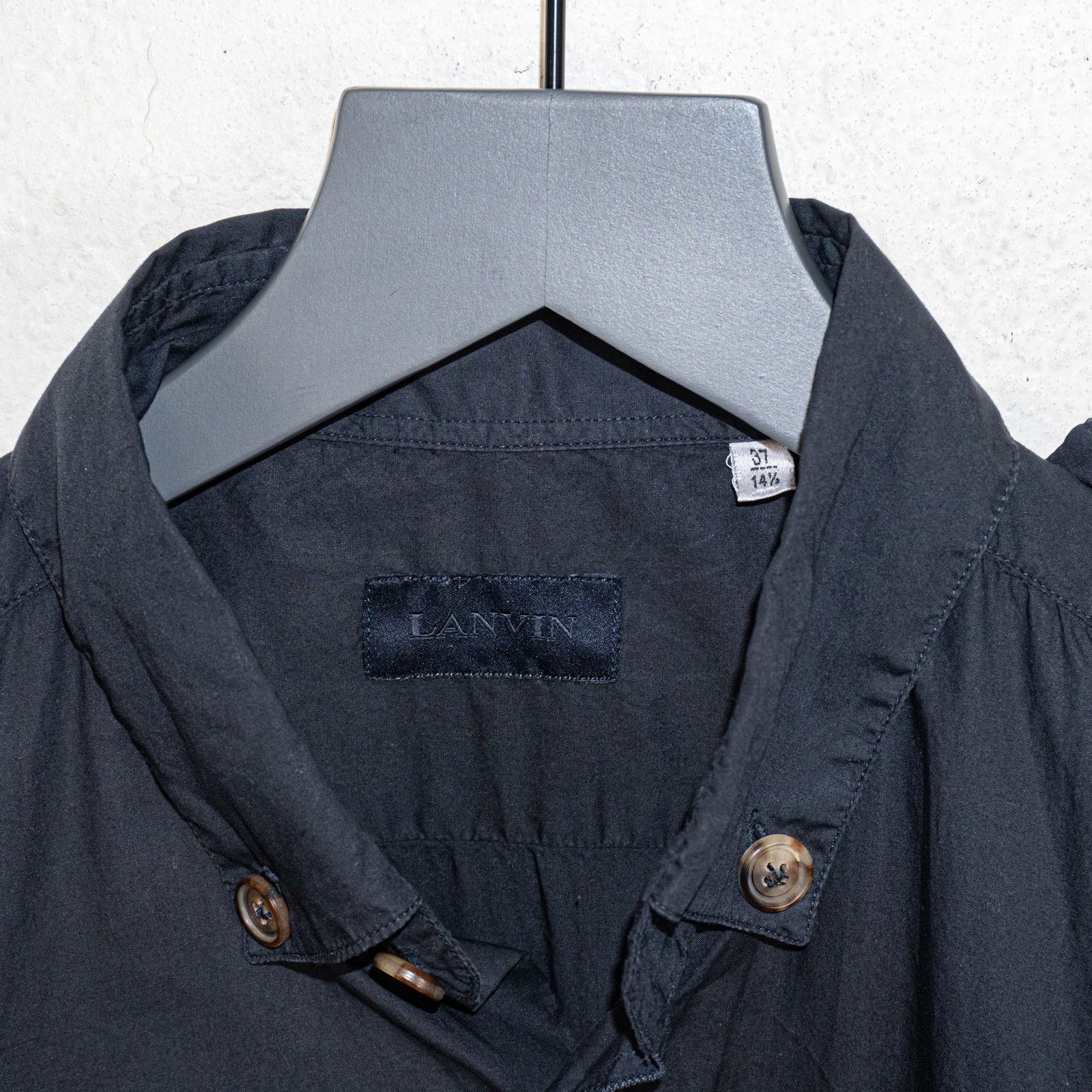Lanvin LANVIN Men's Button down Shirt Ultility 2 Pocket in Navy Size US XS / EU 42 / 0 - 6 Thumbnail