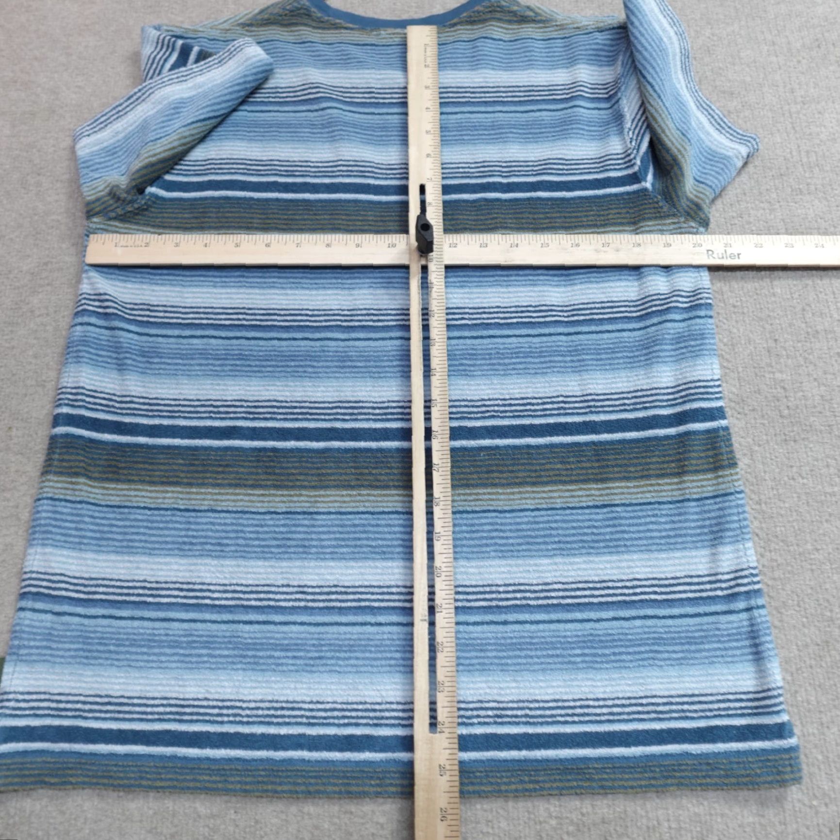 Howler Brothers VINTAGE Howler Brothers Shirt Mens Medium Blue Striped Cotton Blend Crew Neck Terry Cloth Pocket M Blues Size US M / EU 48-50 / 2 - 5 Thumbnail