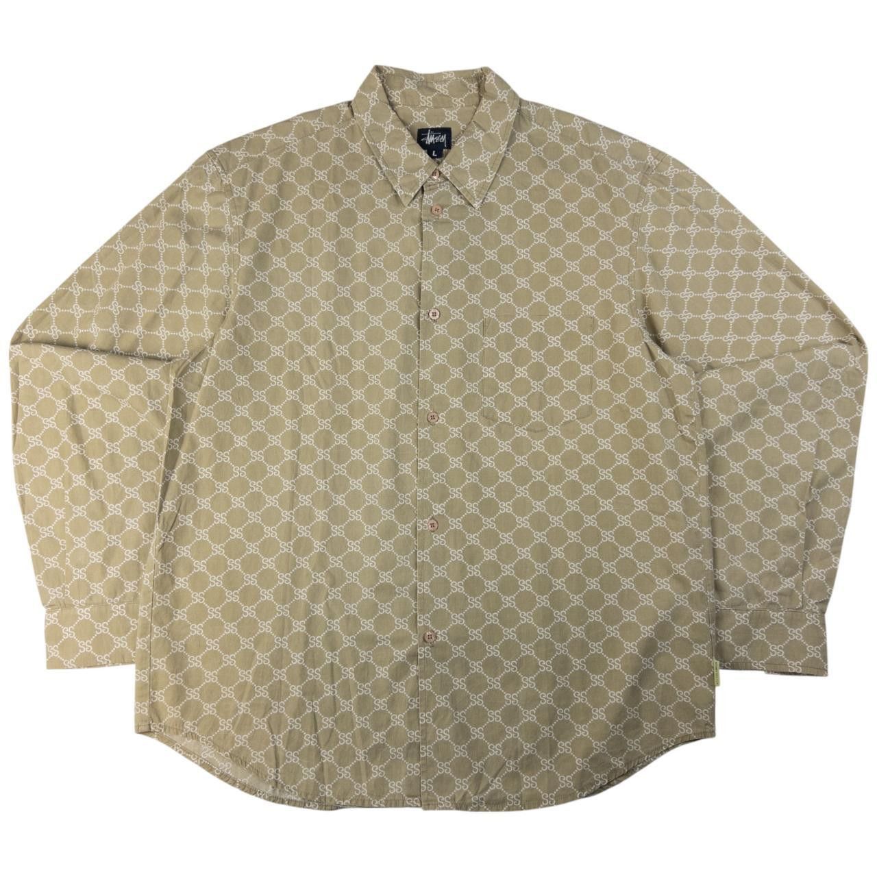 Stussy Vintage Stussy STUCCUI Monogram Button Up Shirt Size L Size US L / EU 52-54 / 3 - 1 Thumbnail