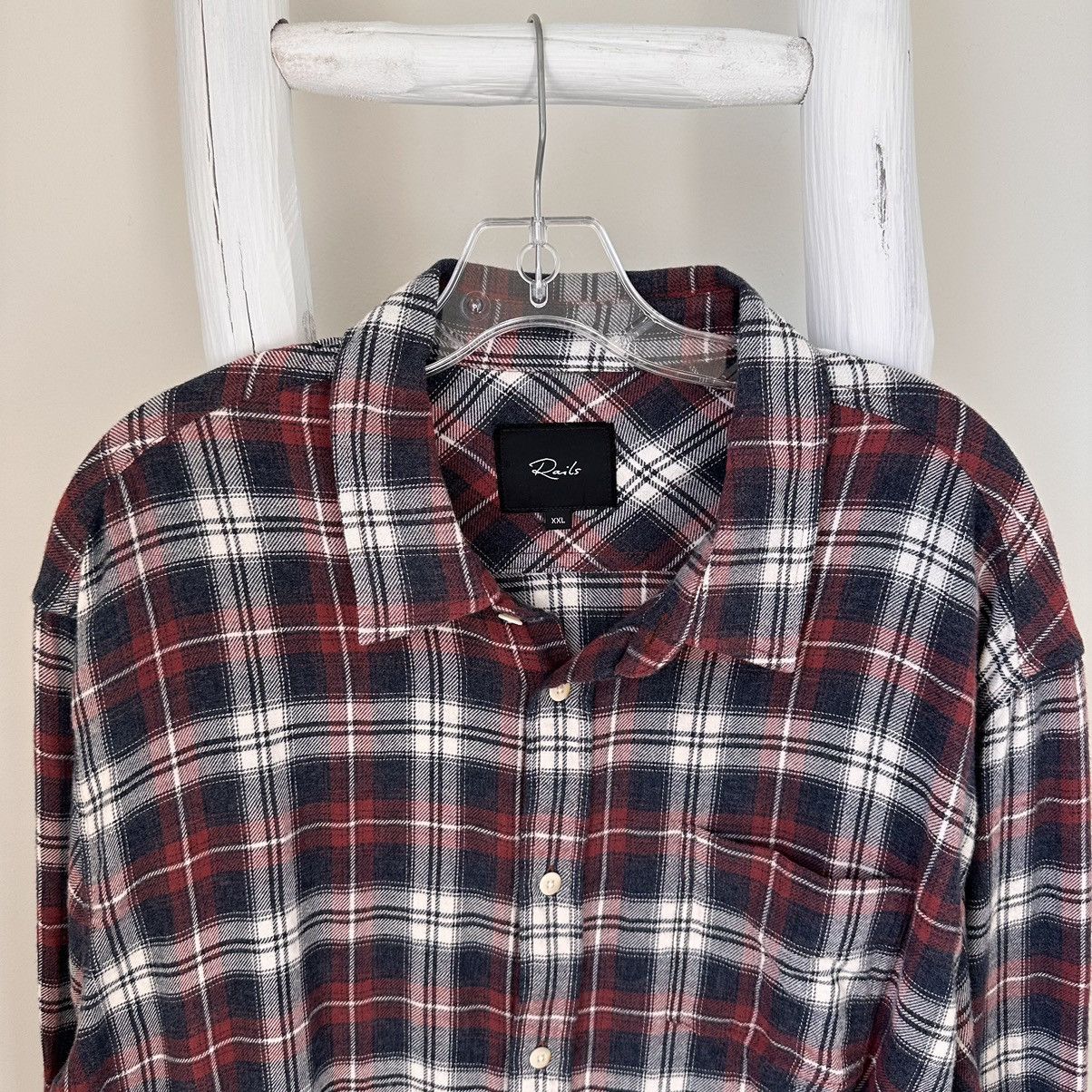 Rails Rails Lennox Plaid Button-Up Lightweight Flannel Shirt Size US XXL / EU 58 / 5 - 3 Thumbnail