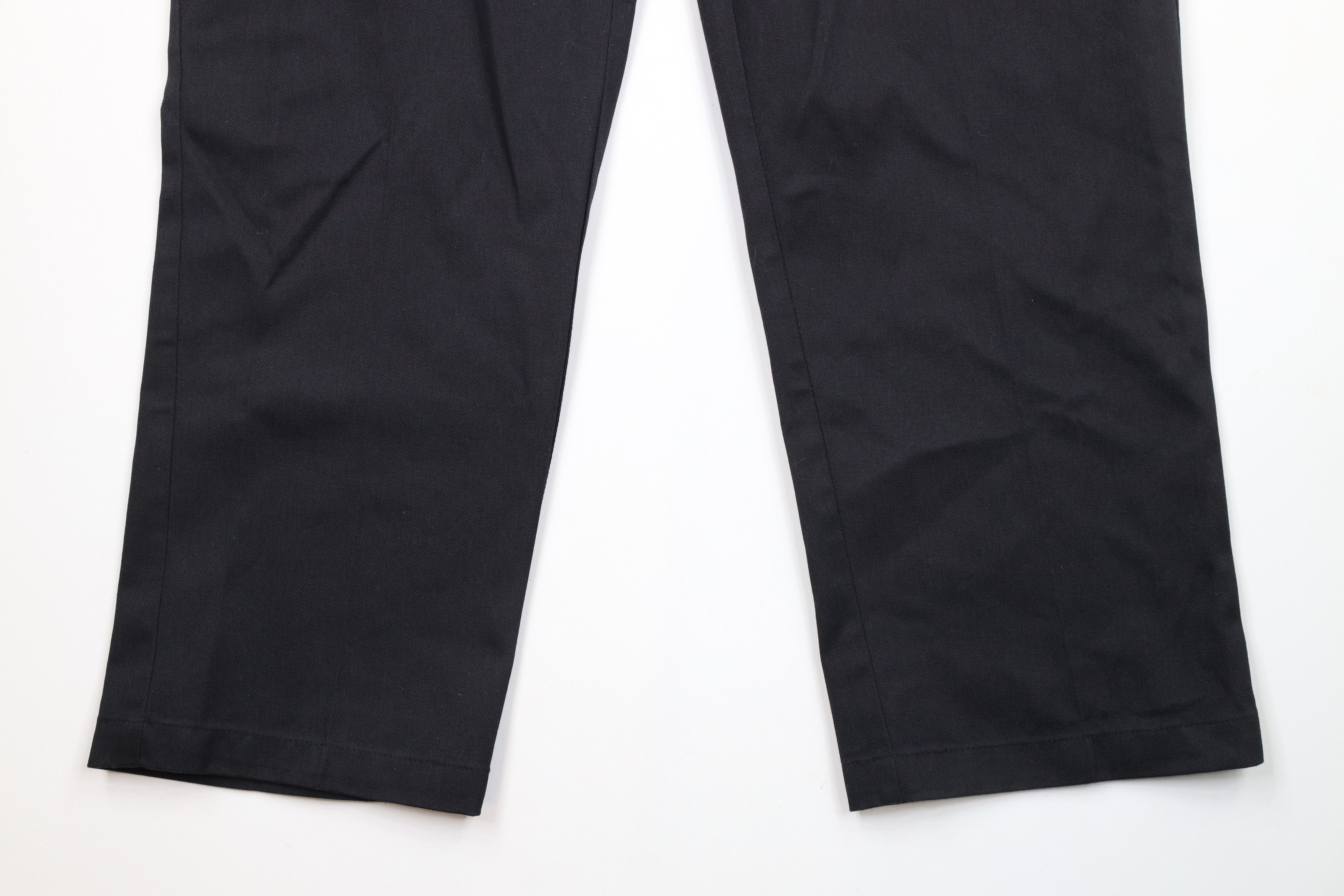 Dickies × Vintage Vintage 90s Dickies Spell Out Wide Leg Work Pants Black Size US 40 / EU 56 - 4 Thumbnail