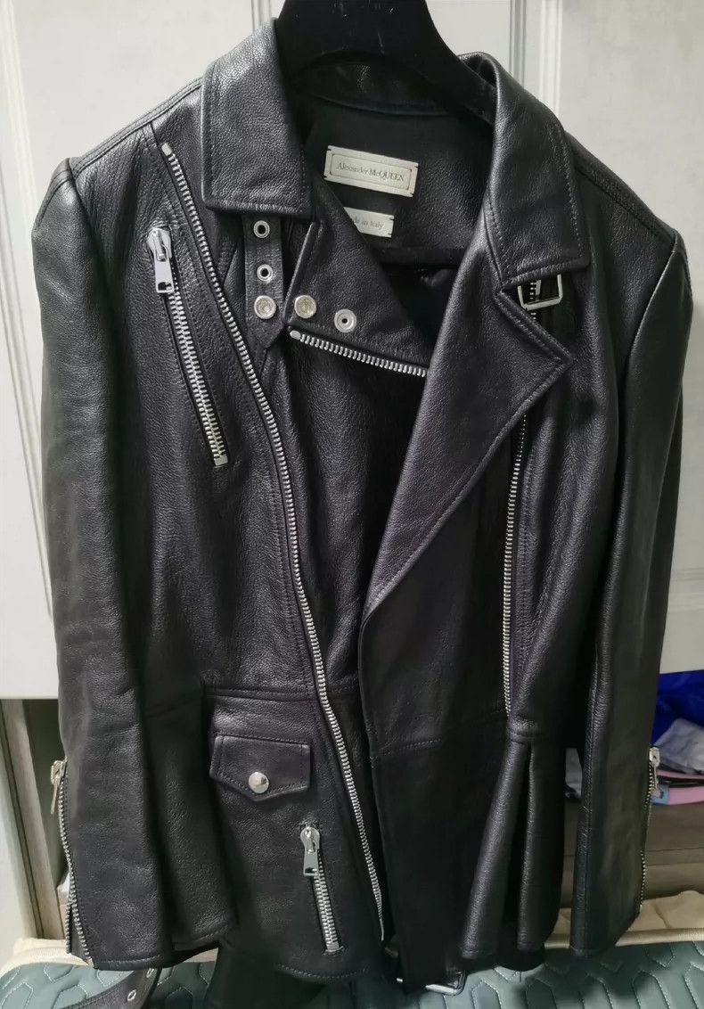 Alexander McQueen Alexander McQUEEN Black calf leather jacket with dust bag 2 Size XS / US 0-2 / IT 36-38 - 3 Thumbnail