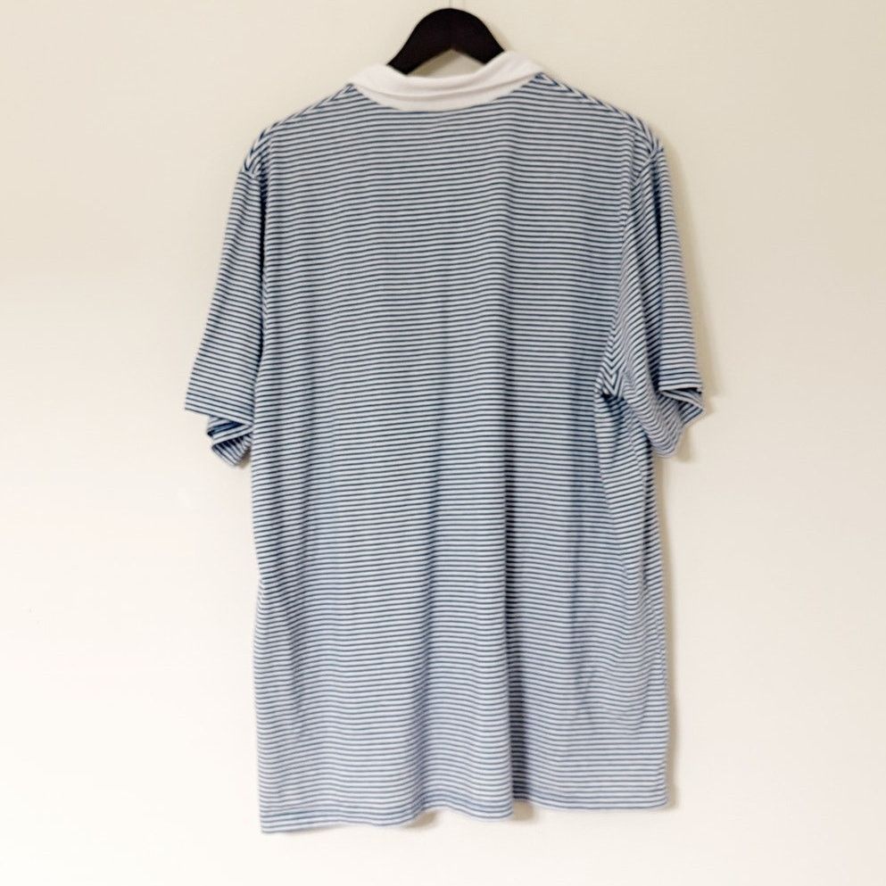Criquet Criquet Blue and White Striped Golf Polo Size US XXL / EU 58 / 5 - 2 Thumbnail