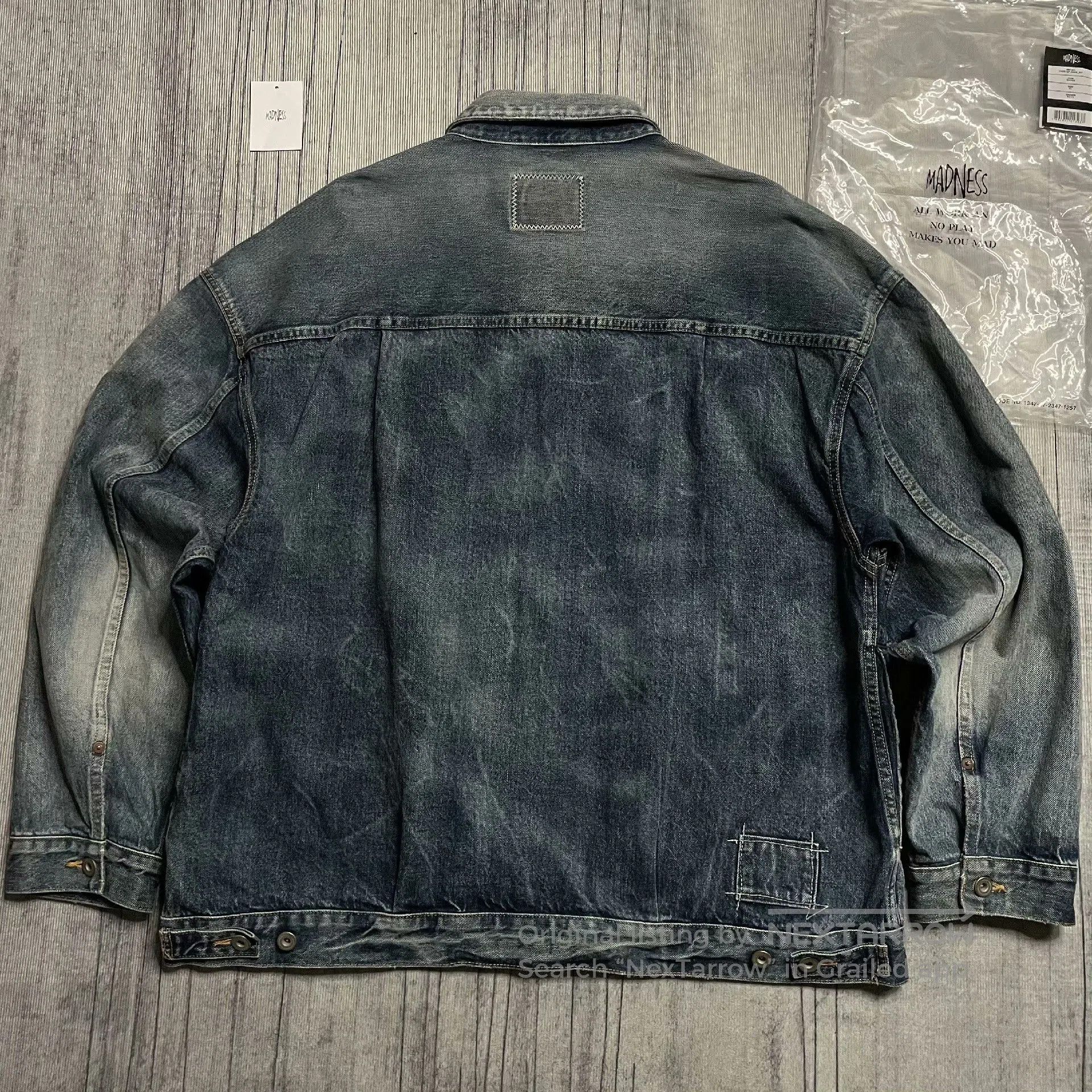 Madness MADNESS Acid Washed Denim Jacket. Size US XL / EU 56 / 4 - 2 Thumbnail
