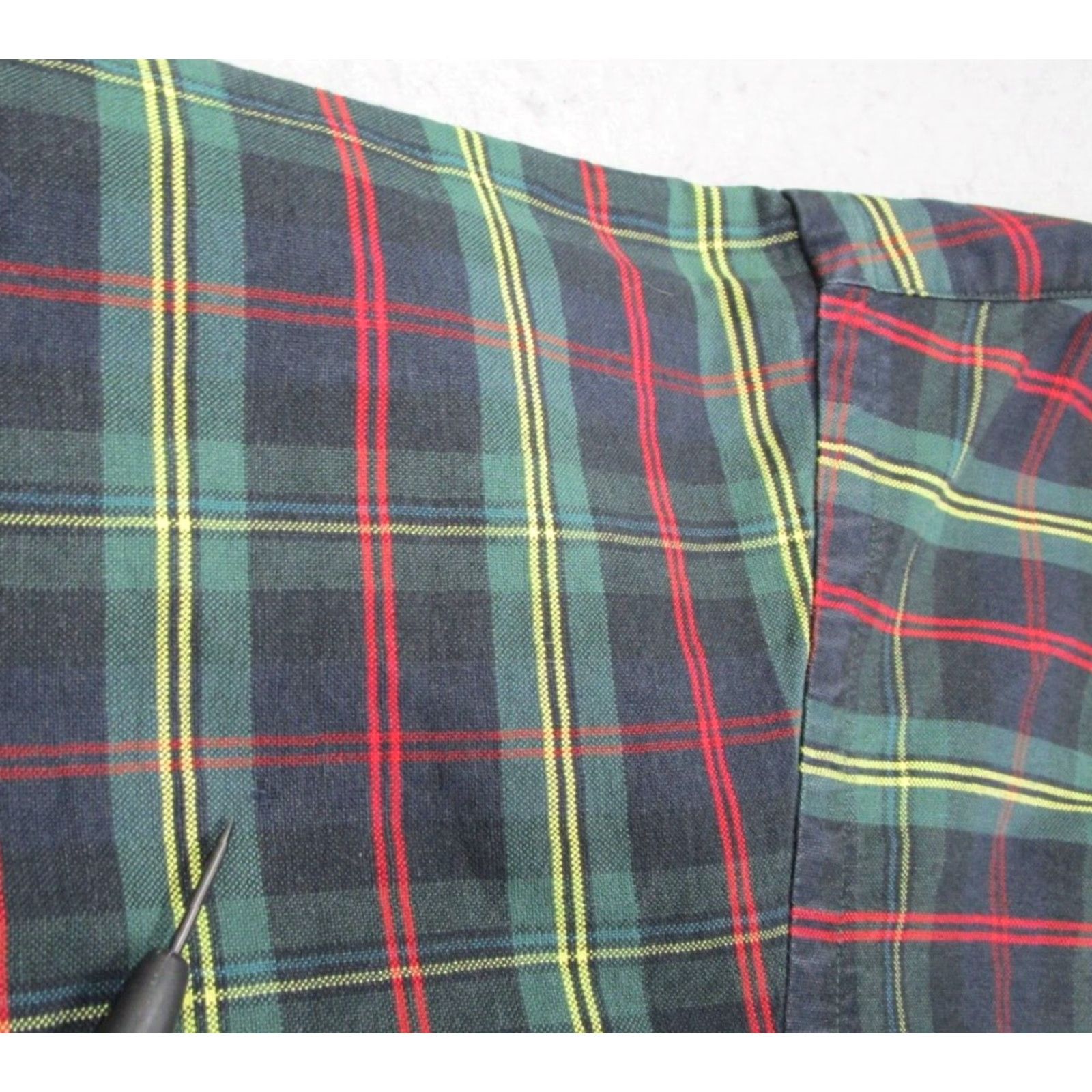 Ralph Lauren VINTAGE Ralph Lauren Shirt Mens Large Green Tartan Plaid Button-Up Shield Logo Big & Tall Size US L / EU 52-54 / 3 - 4 Thumbnail
