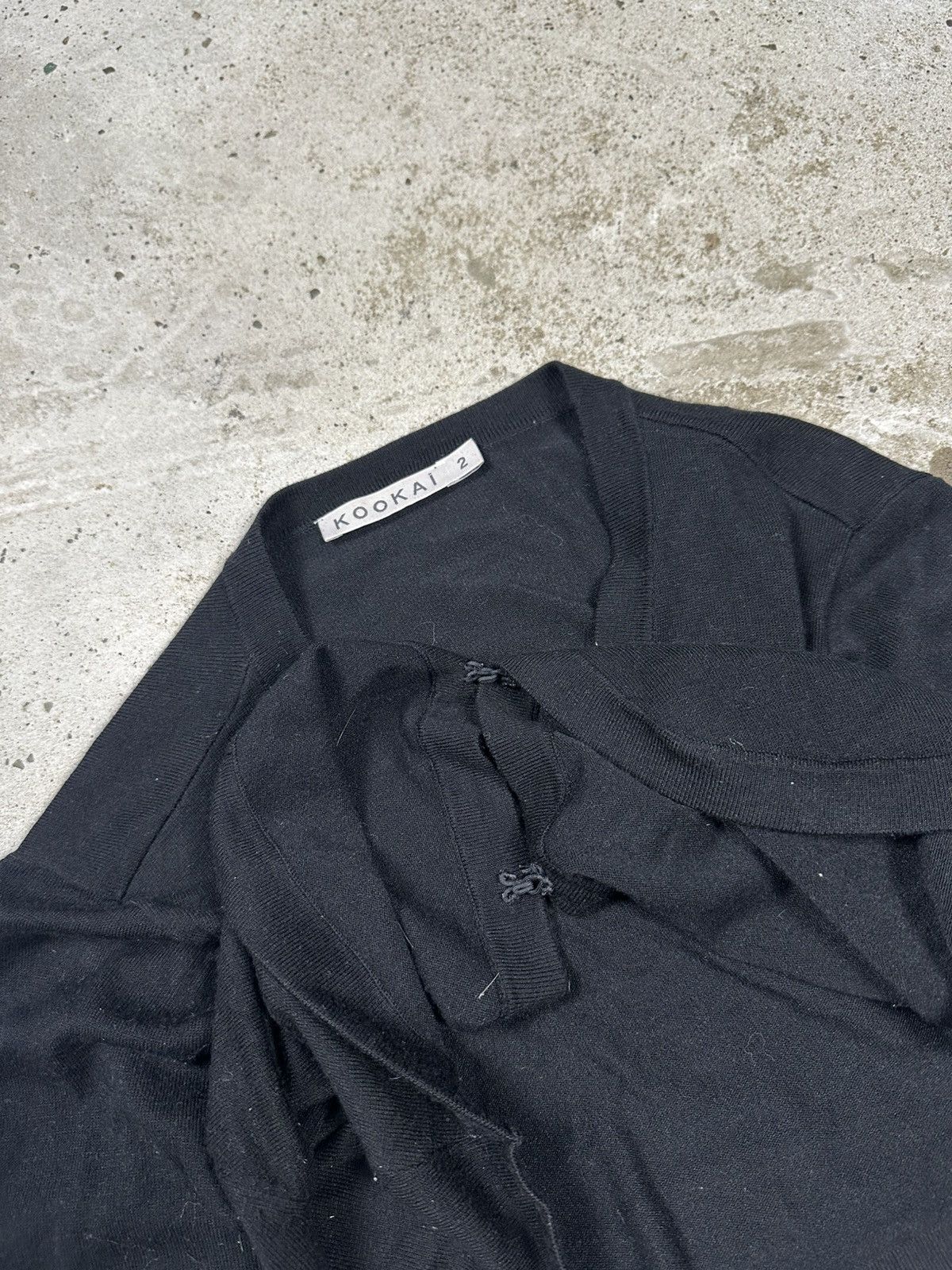 Japanese Brand Vintage Y2K Kookai Black Japanese Light Cardigan Size M / US 6-8 / IT 42-44 - 7 Thumbnail