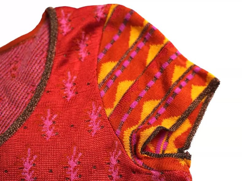 Kenzo KENZO 90's show knit patchwork top Size S / US 4 / IT 40 - 3 Thumbnail