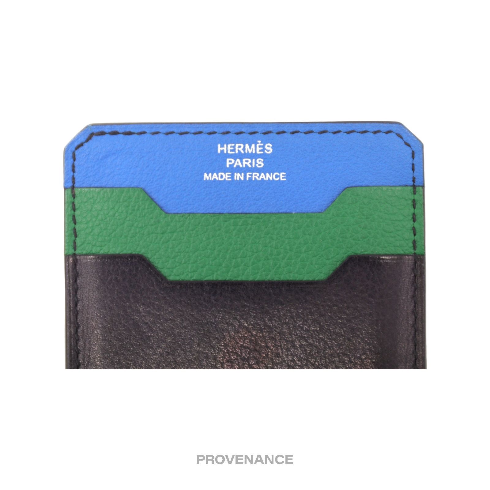 Hermes 🔴 Hermès 3CC Wallet - Blue/Black/Green Leather Size ONE SIZE - 5 Thumbnail