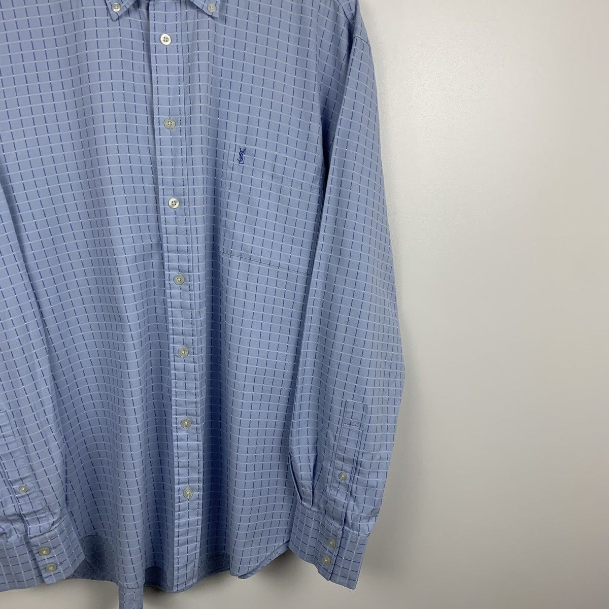 Yves Saint Laurent Vintage Yves Saint Laurent Plaid Shirt Long Sleeve Size XL Size US XL / EU 56 / 4 - 5 Thumbnail
