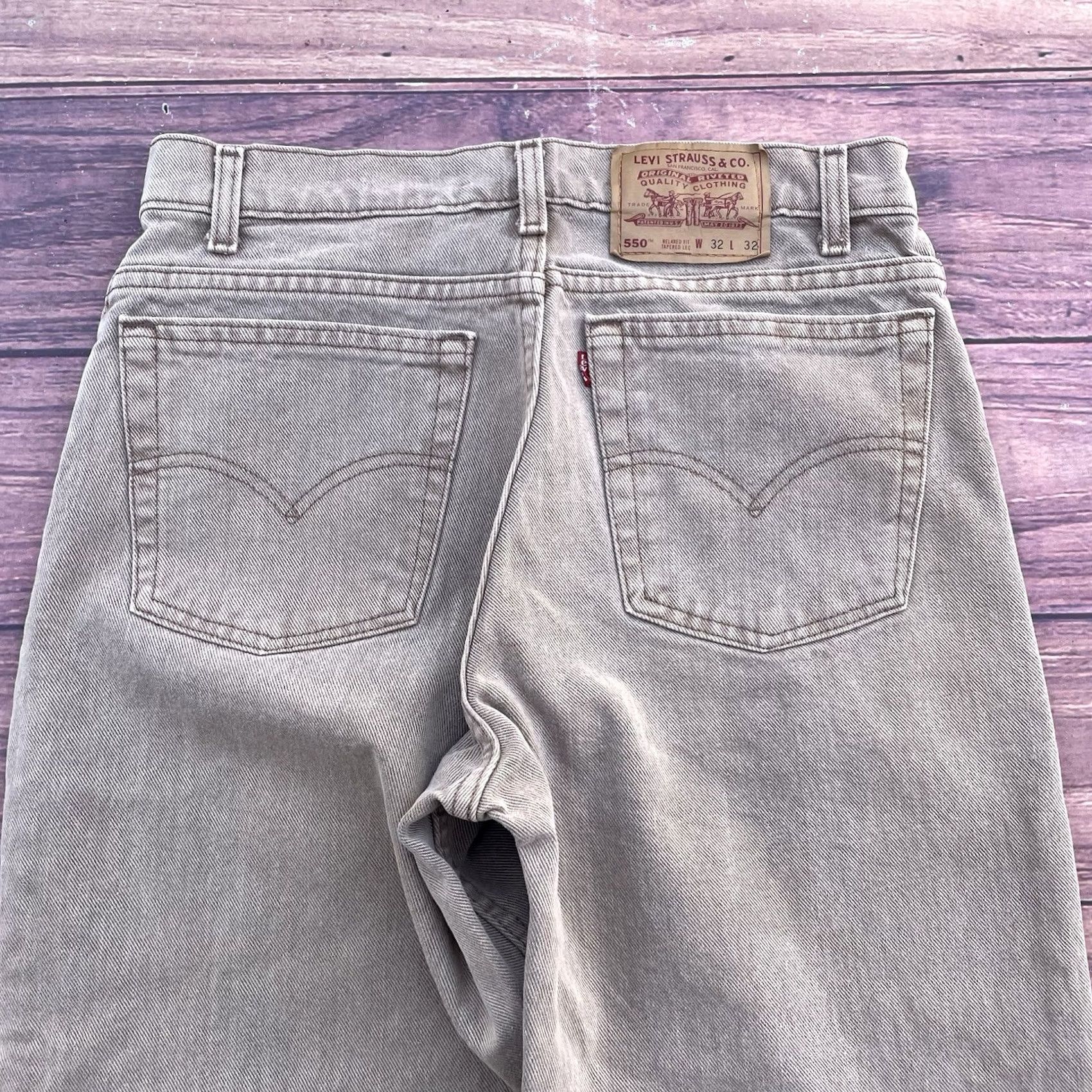 Levi's VINTAGE Levi's 550 Jeans Mens 32 USA Made 90s Medium Wash Straight Brown Denim Size US 32 / EU 48 - 2 Thumbnail
